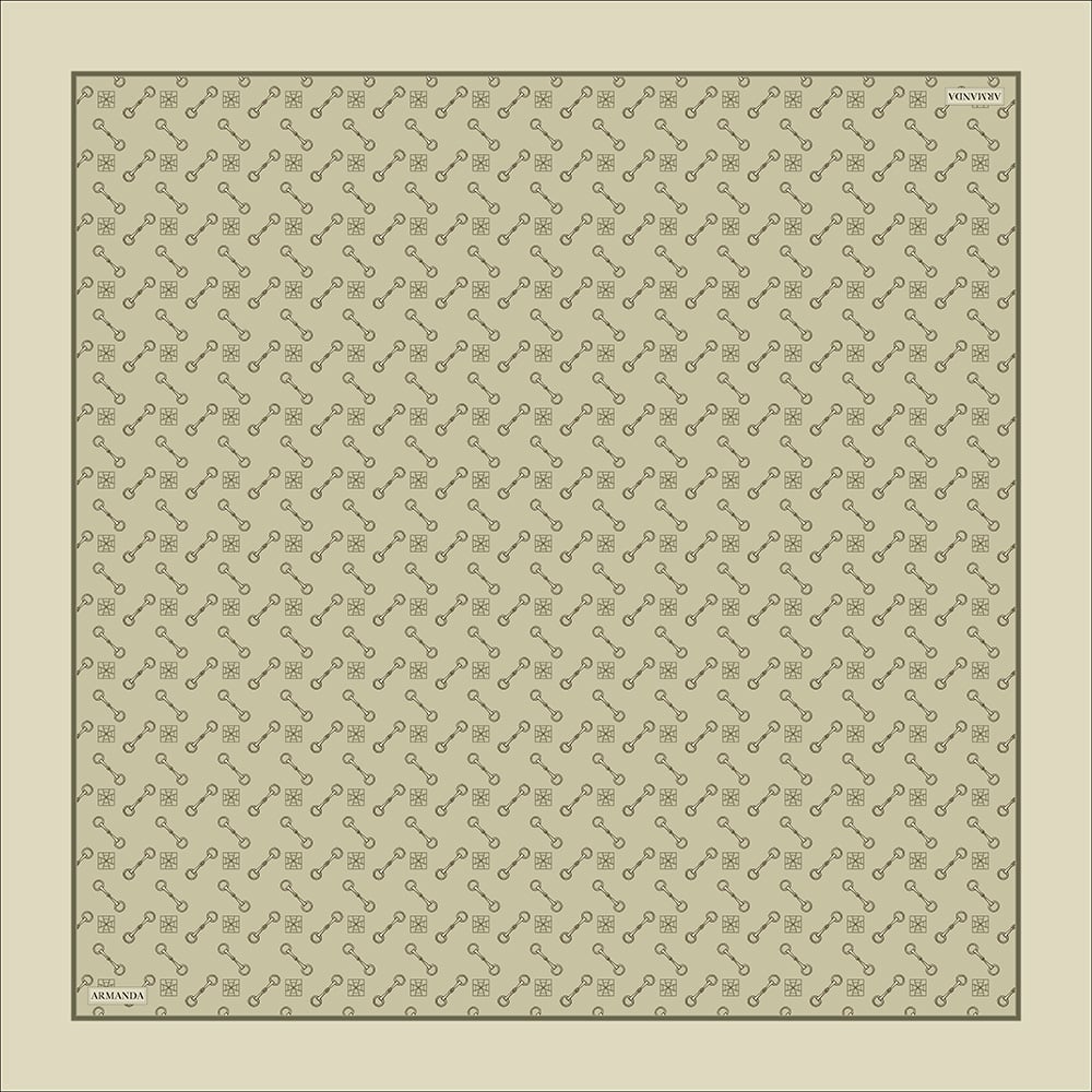 CHAIN DESEN TWILL İPEK EŞARP - ÇAĞLA YEŞİLİ