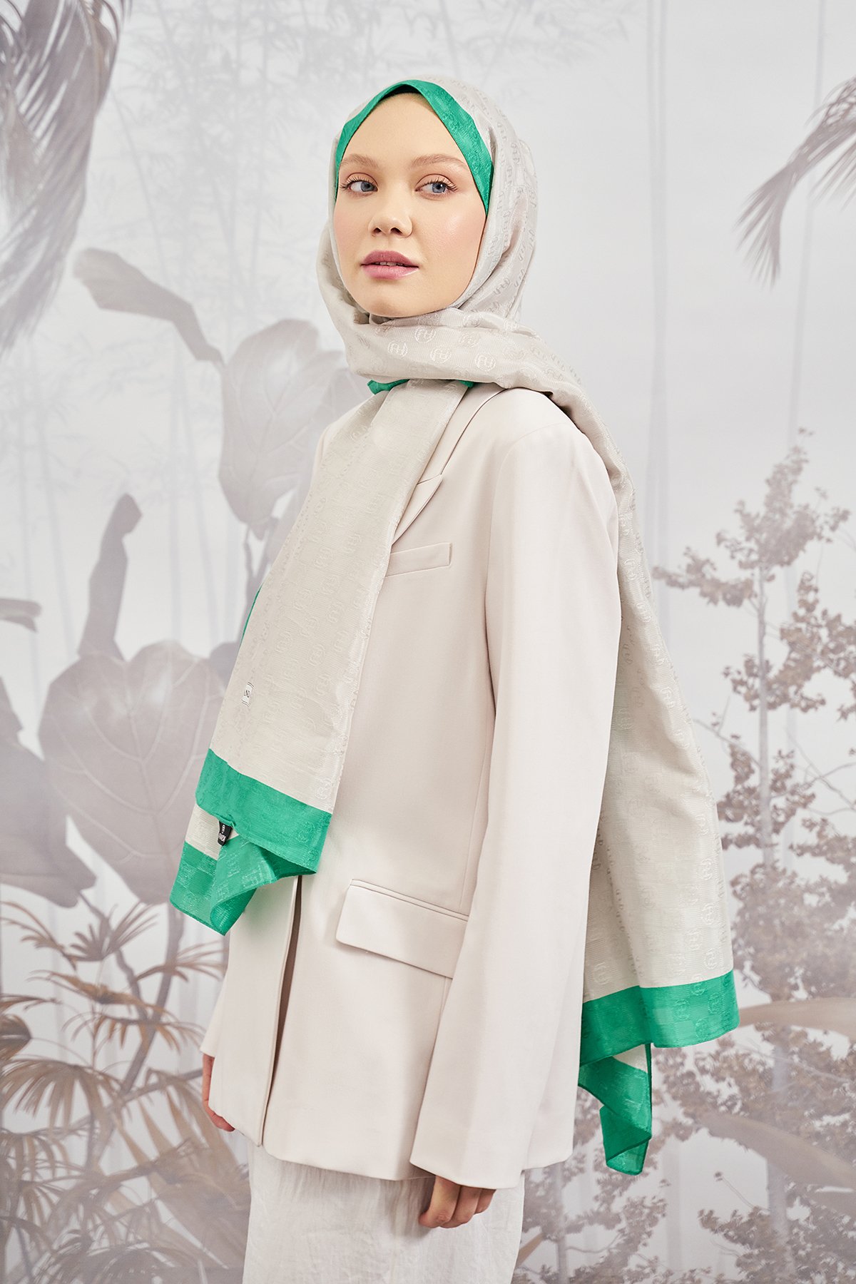 DAMA MONOGRAM ŞAL - TAŞ - BENETTON