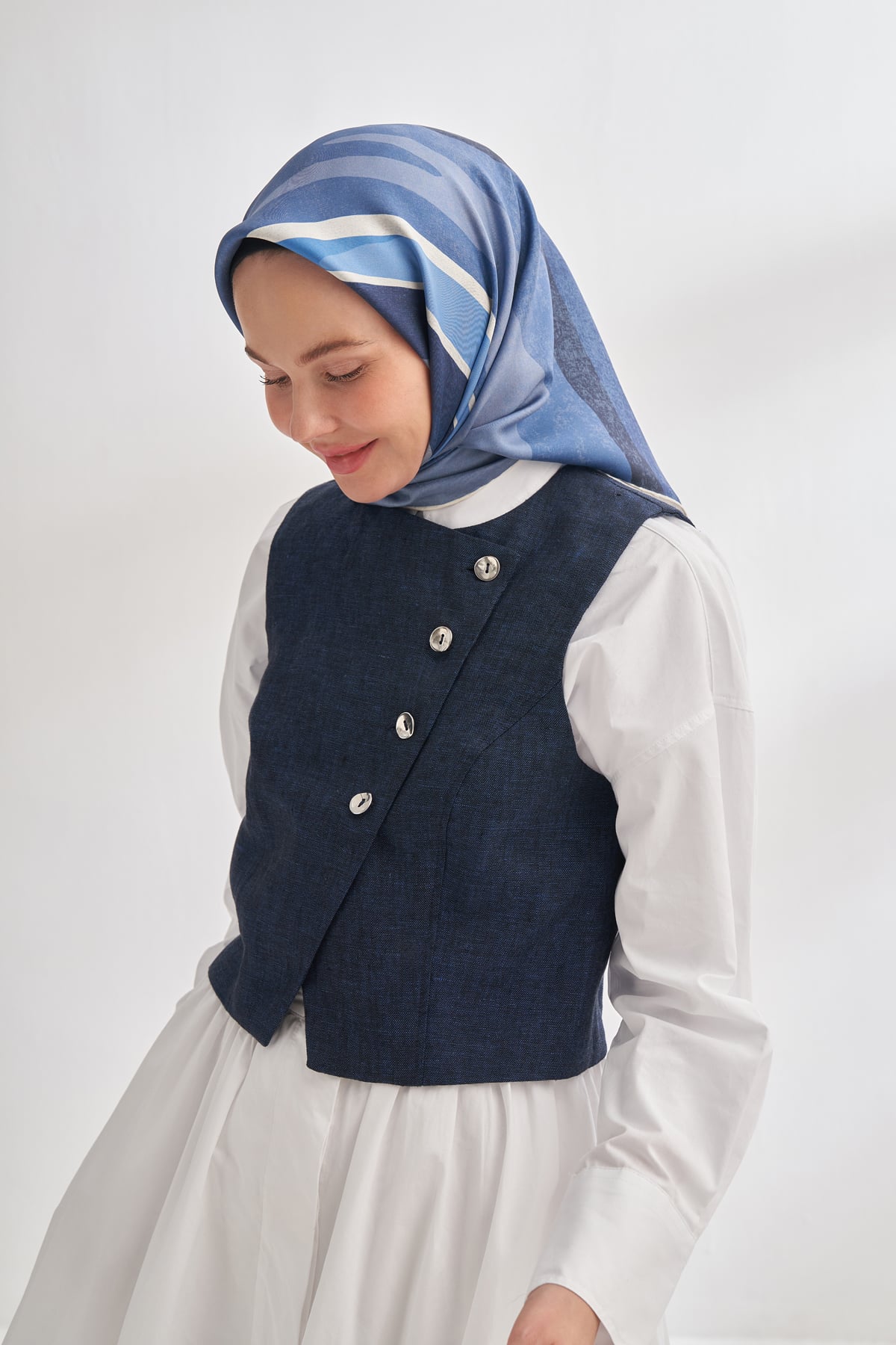 DESERT DESEN TWILL İPEK EŞARP - SİYAH