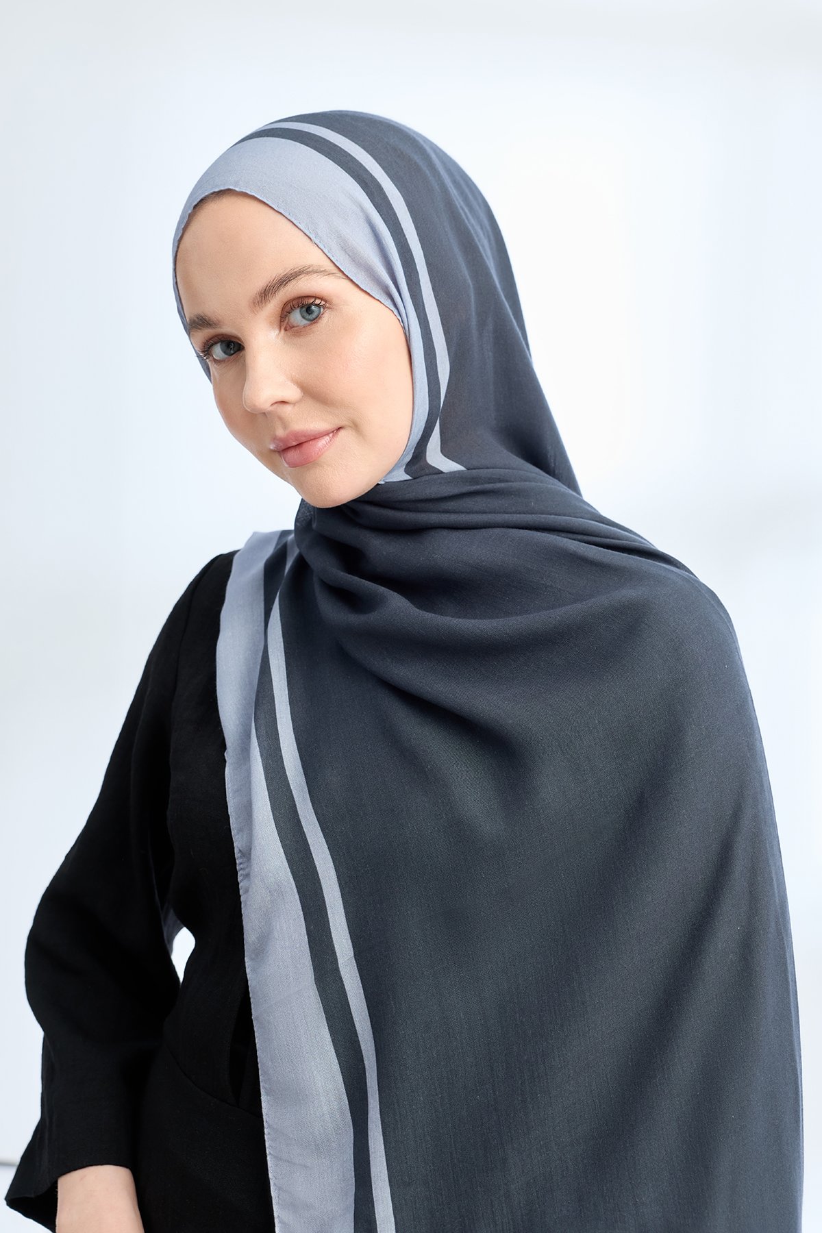 ELEGANT HARMONY FRAME DESEN ŞAL - ANTRASİT