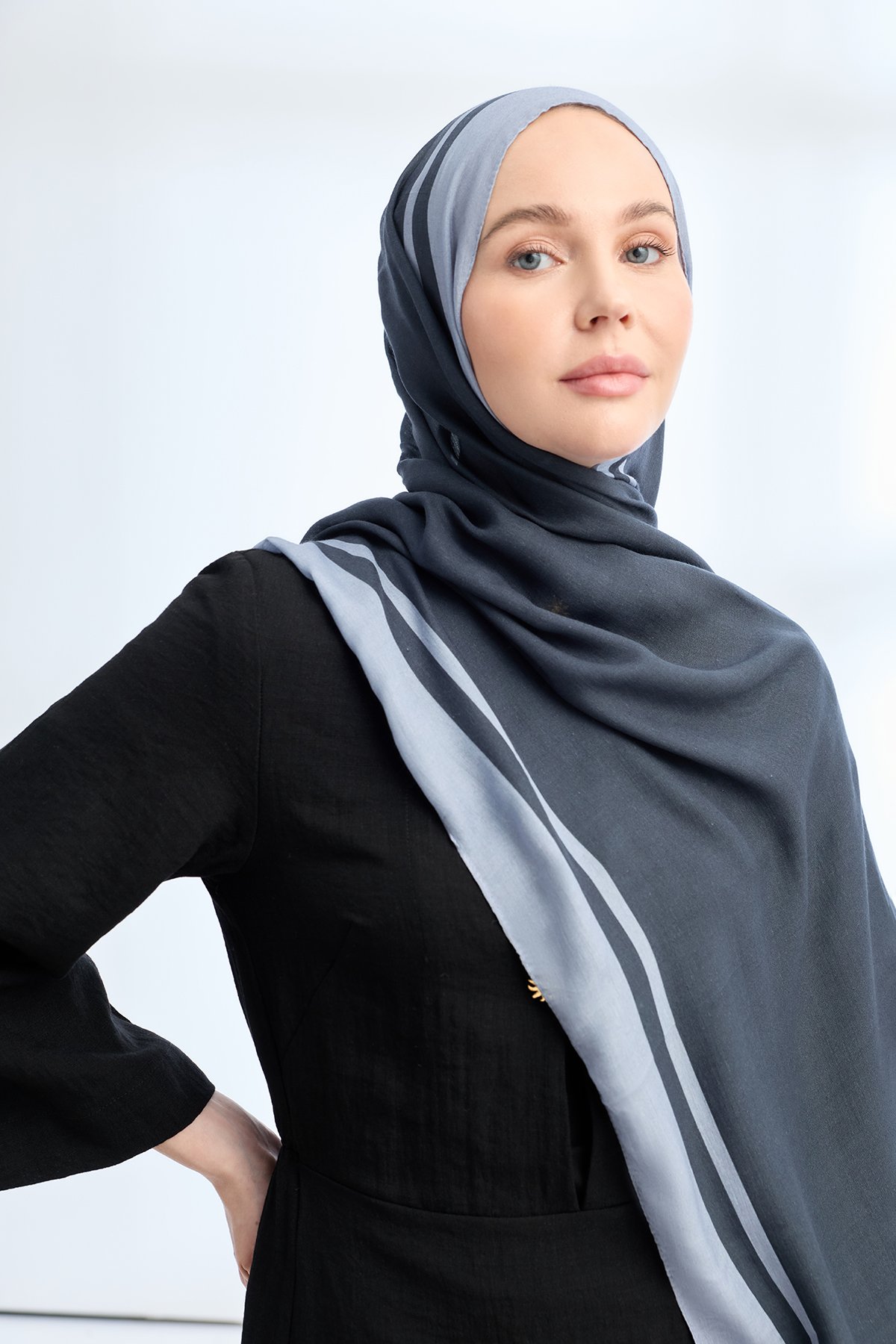 ELEGANT HARMONY FRAME DESEN ŞAL - ANTRASİT
