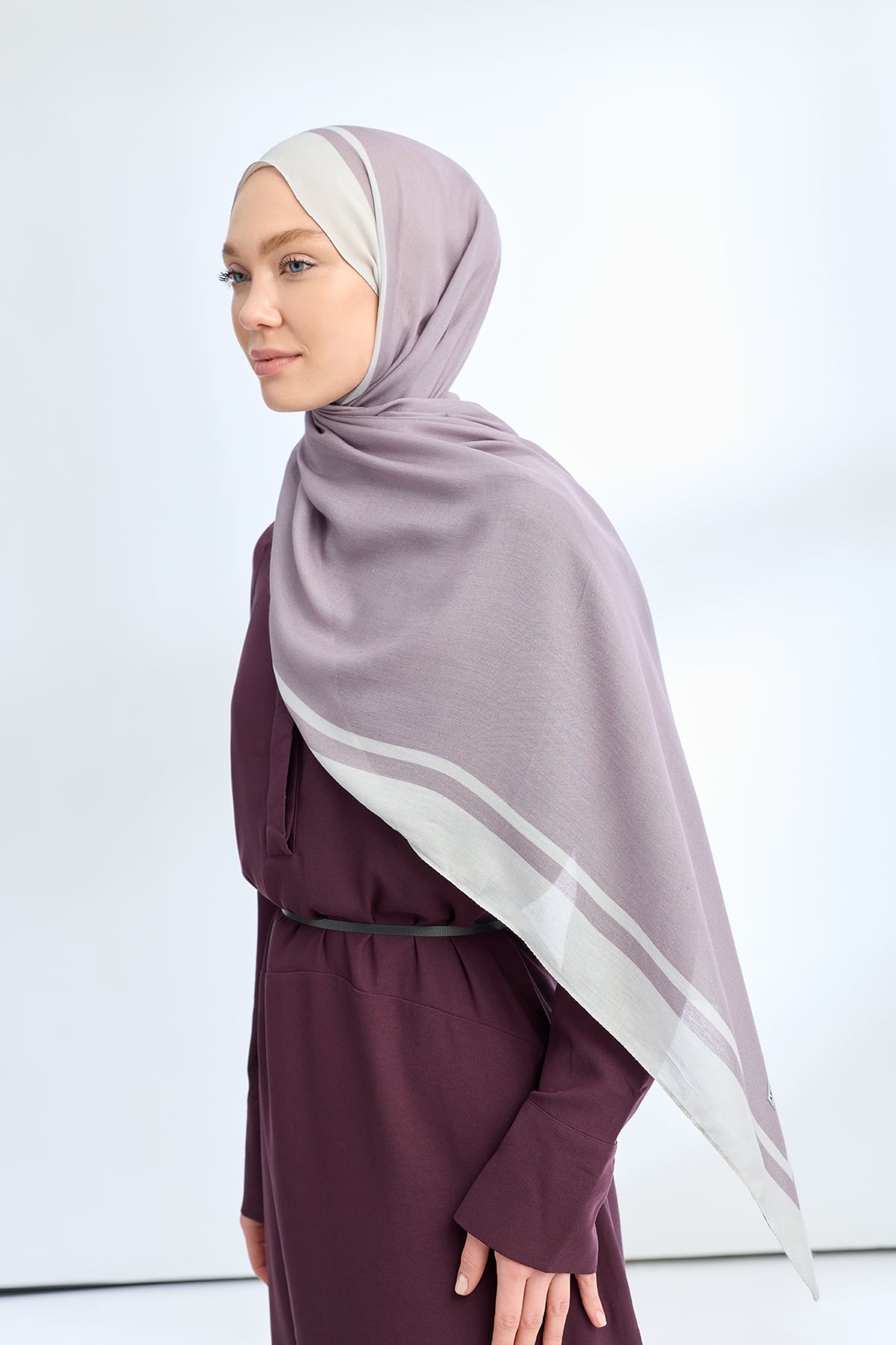 ELEGANT HARMONY FRAME DESEN ŞAL - LAVANTA