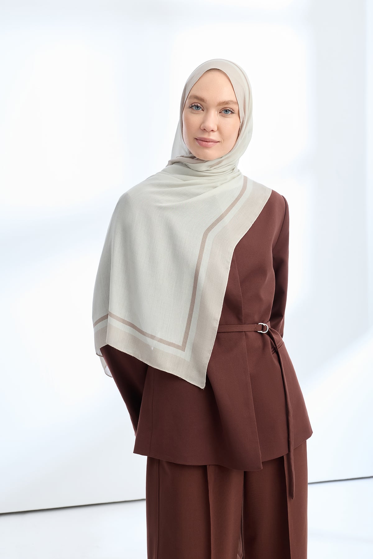 ELEGANT HARMONY FRAME DESEN ŞAL - TAŞ