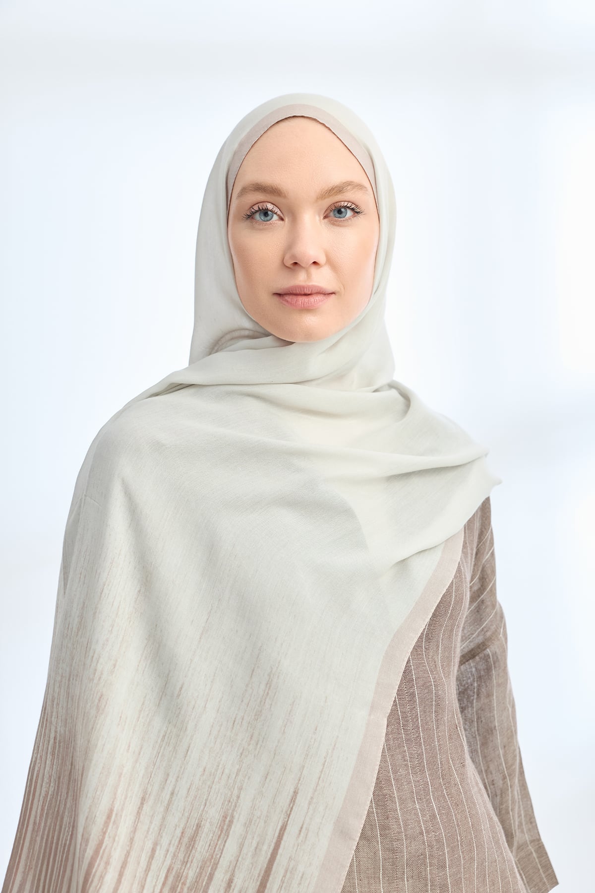 ELEGANT HARMONY LINORA DESEN ŞAL  - AÇIK VİZON