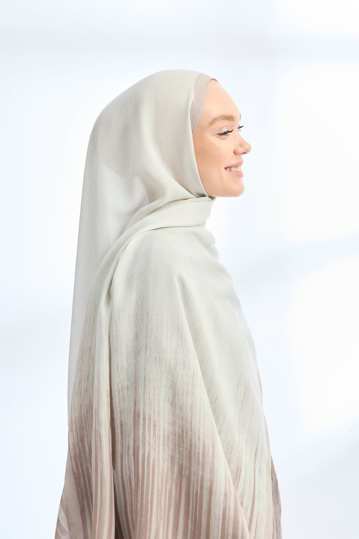 ELEGANT HARMONY LINORA DESEN ŞAL  - AÇIK VİZON