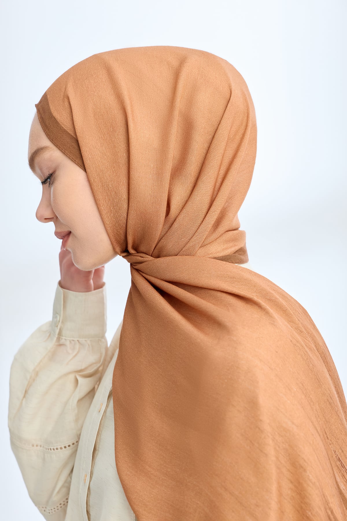 ELEGANT HARMONY LINORA DESEN ŞAL  - CAMEL