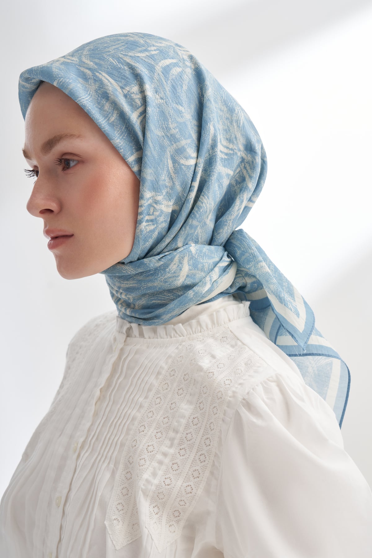 ENDLESS WAVES DESEN THE TENCEL EDIT EŞARP  - BEBE MAVİSİ