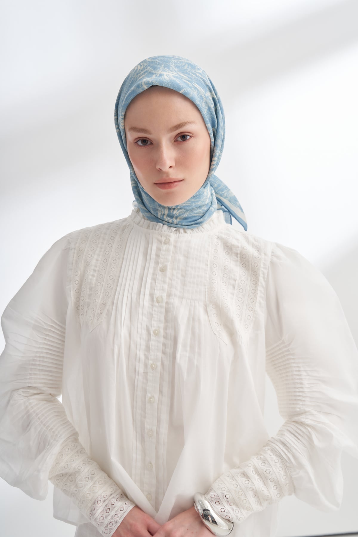 ENDLESS WAVES DESEN THE TENCEL EDIT EŞARP  - BEBE MAVİSİ