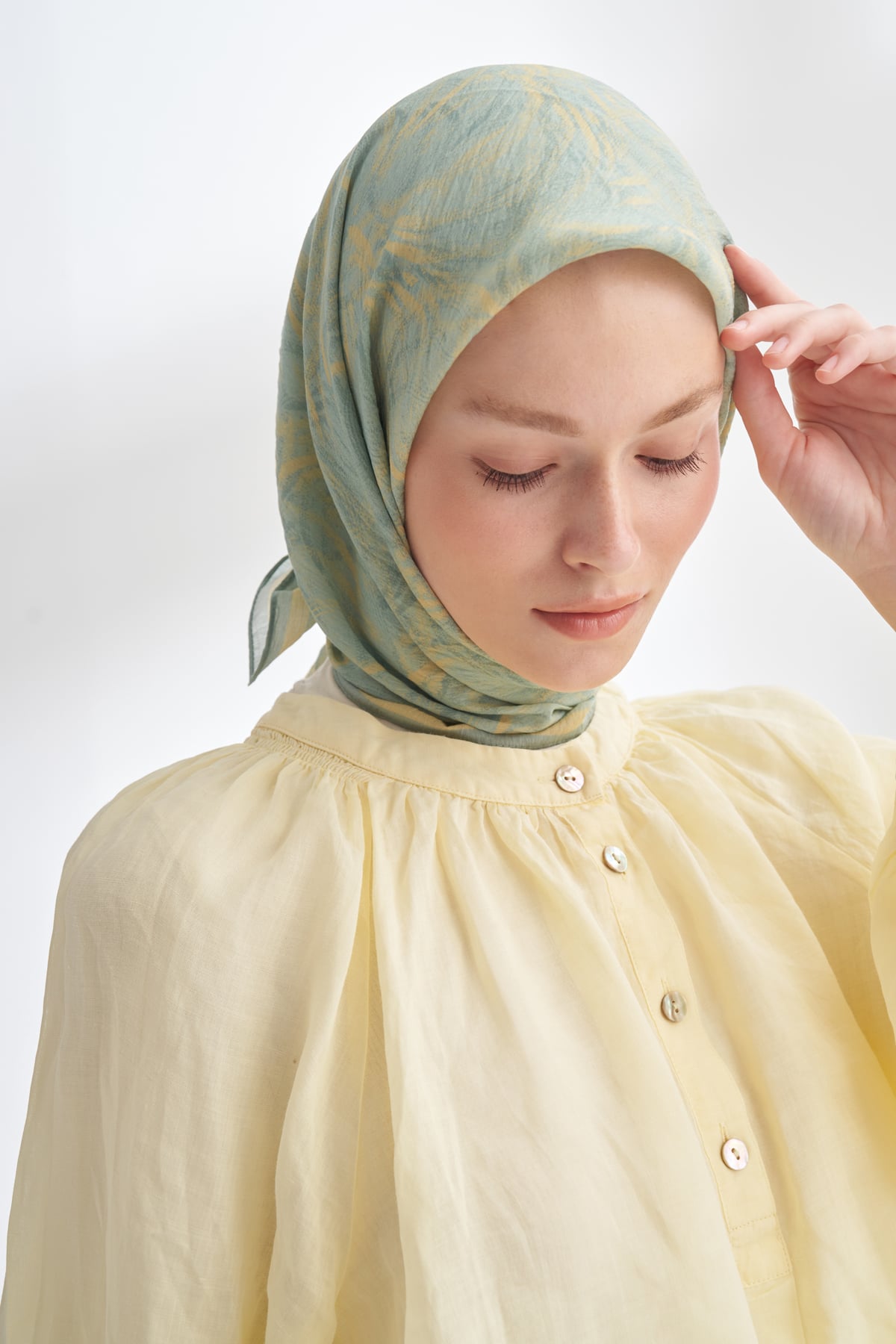 ENDLESS WAVES DESEN THE TENCEL EDIT EŞARP  - SOFT  YEŞİL
