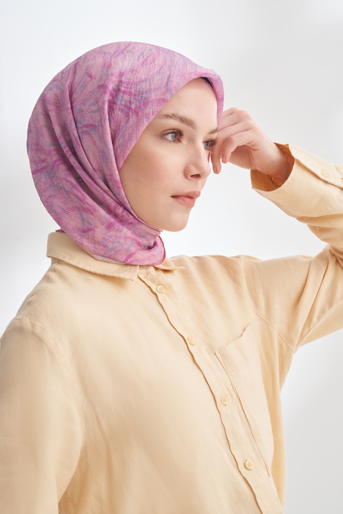 ENDLESS WAVES DESEN THE TENCEL EDIT EŞARP  - PUDRA