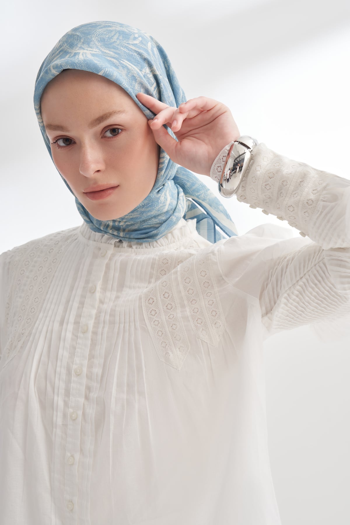 ENDLESS WAVES DESEN THE TENCEL EDIT EŞARP  - BEBE MAVİSİ