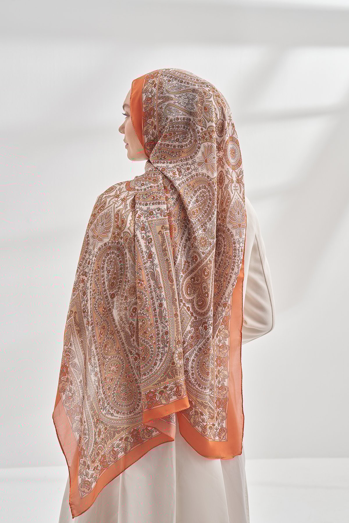 ETRO VUAL PASHMINA DESEN ŞAL - KİREMİT