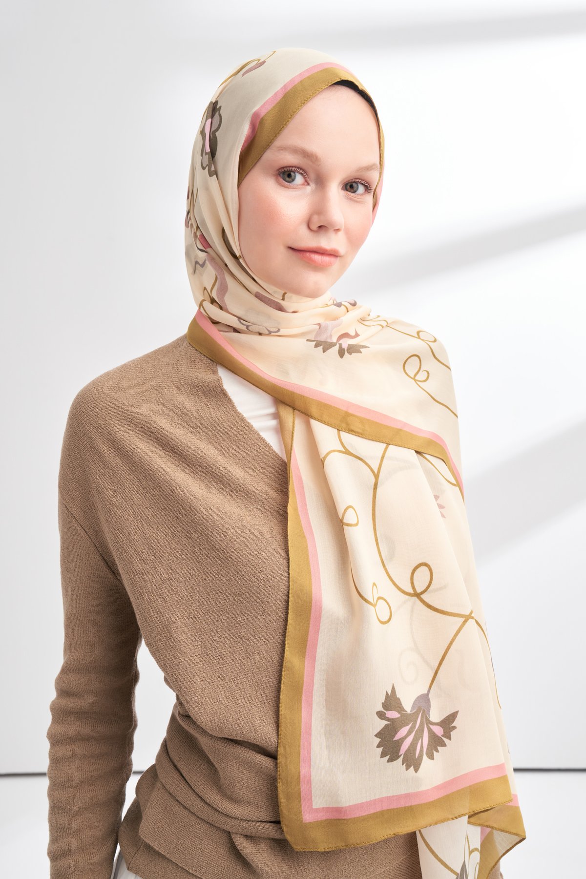 FLORAL ARCHIVE FIORA DESEN ŞAL - YAĞ YEŞİLİ