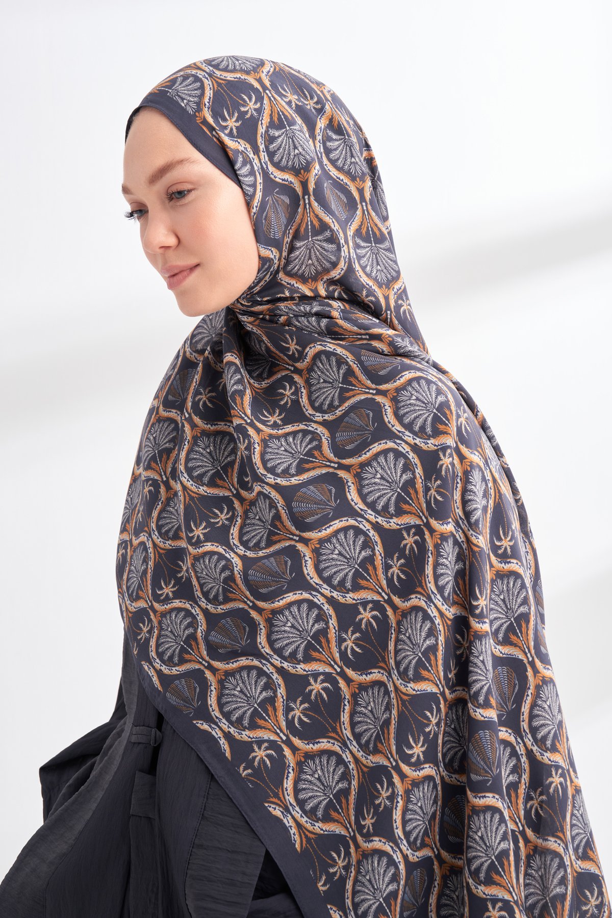 FLORAL ARCHIVE GROVE DESEN ŞAL - LACİVERT