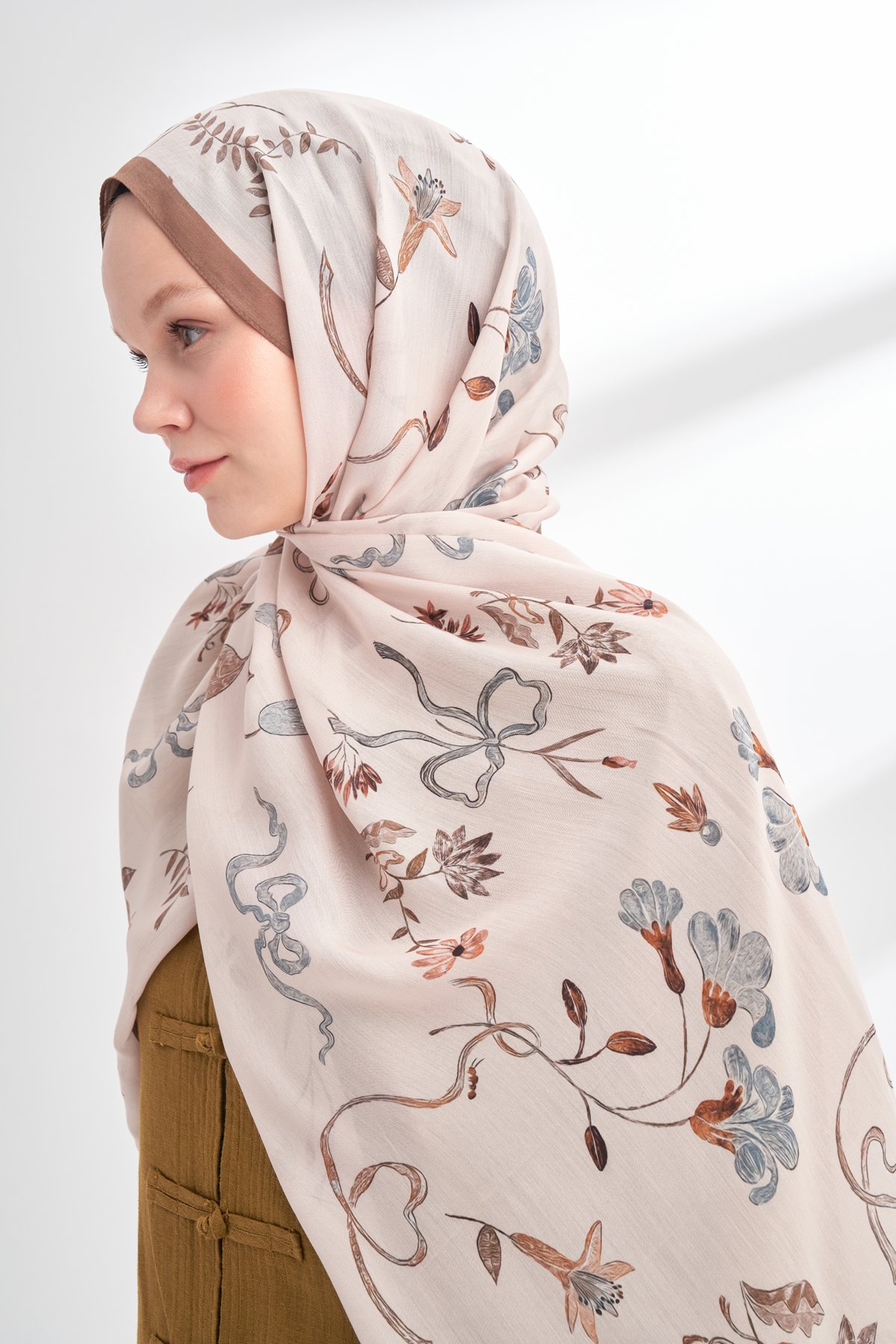 FLORAL ARCHIVE LAVINIA DESEN ŞAL - CAMEL