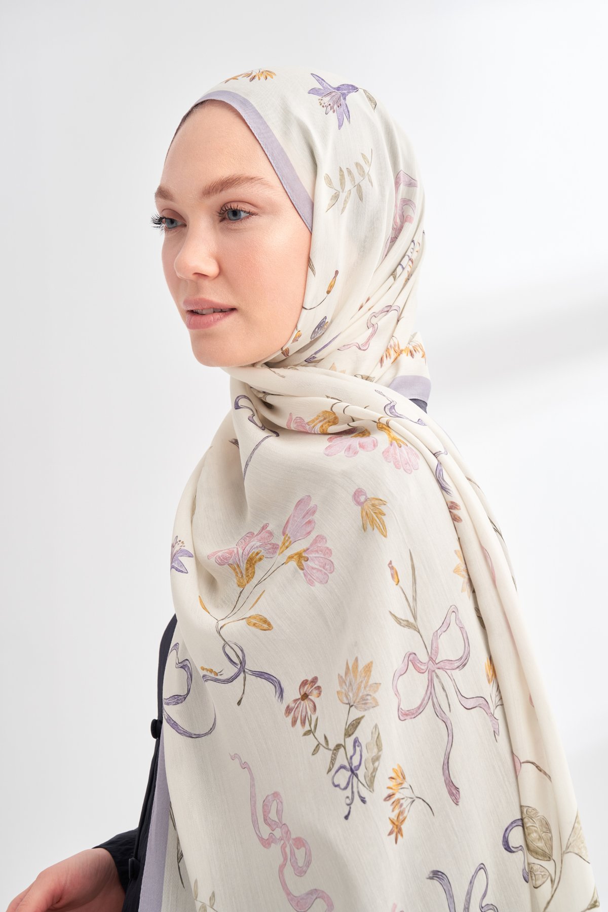 FLORAL ARCHIVE LAVINIA DESEN ŞAL - LİLA