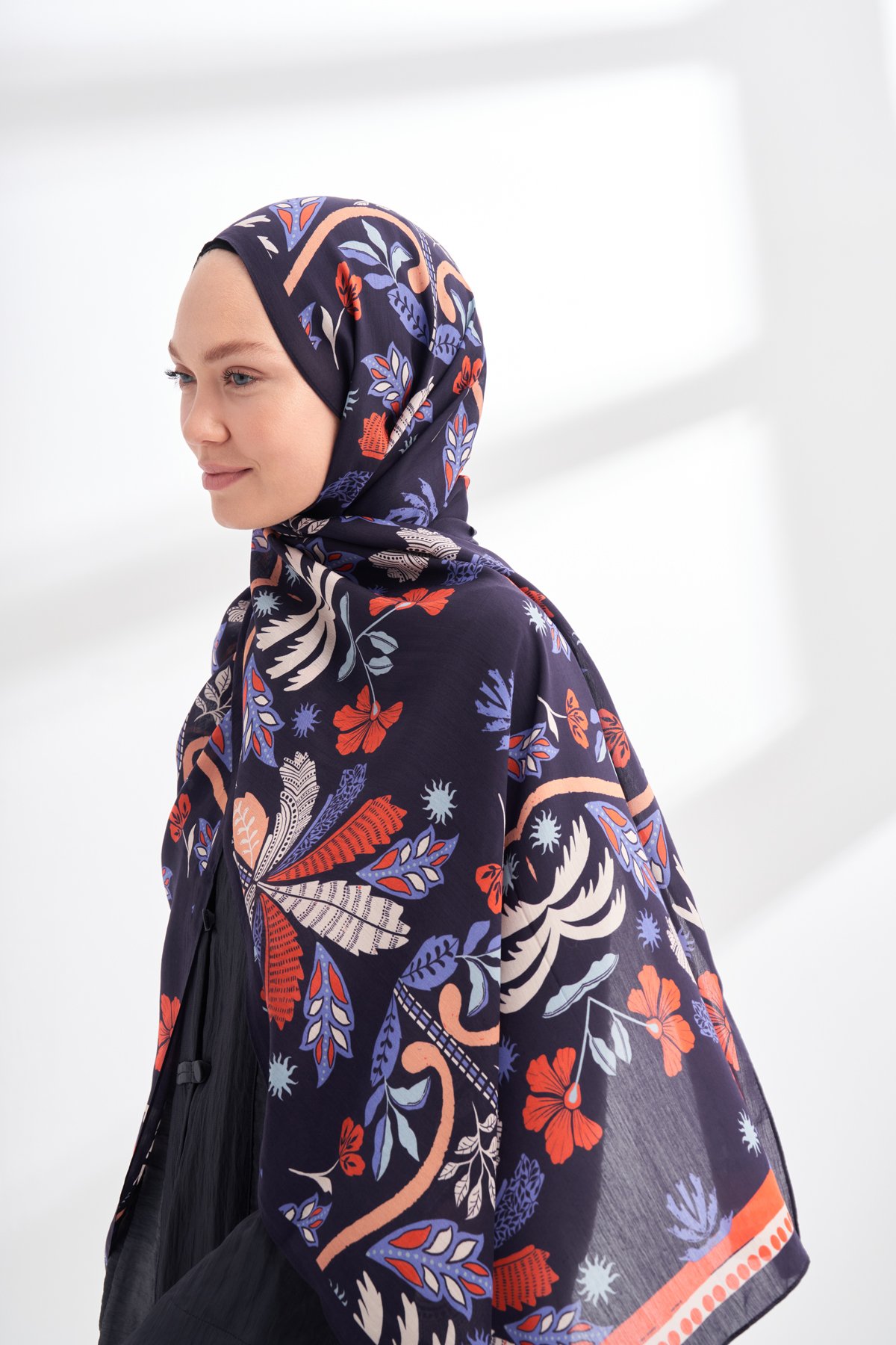 FLORAL ARCHIVE PALMERA DESEN ŞAL - VİZON