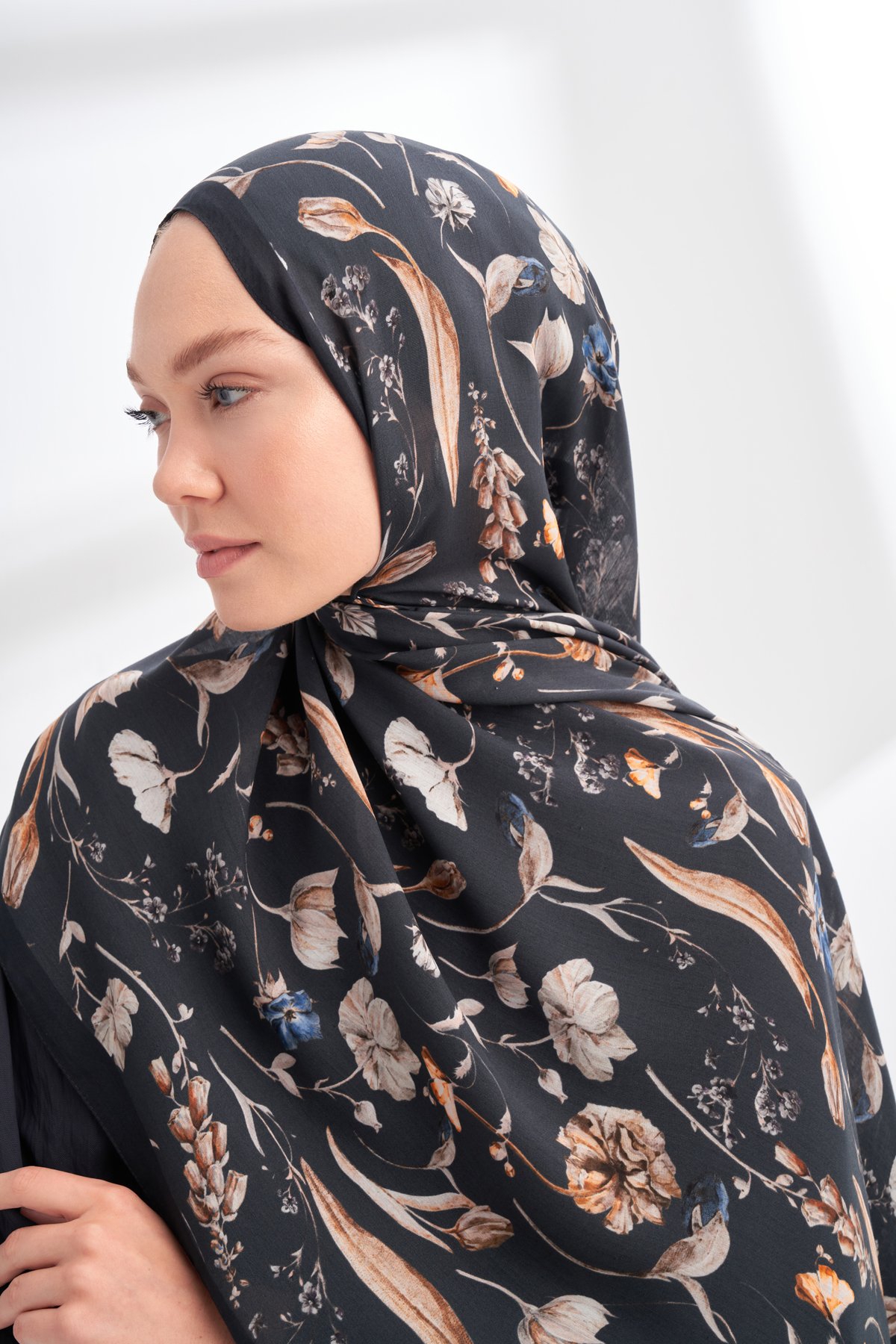 FLORAL ARCHIVE ROSALIE DESEN ŞAL - ANTRASİT