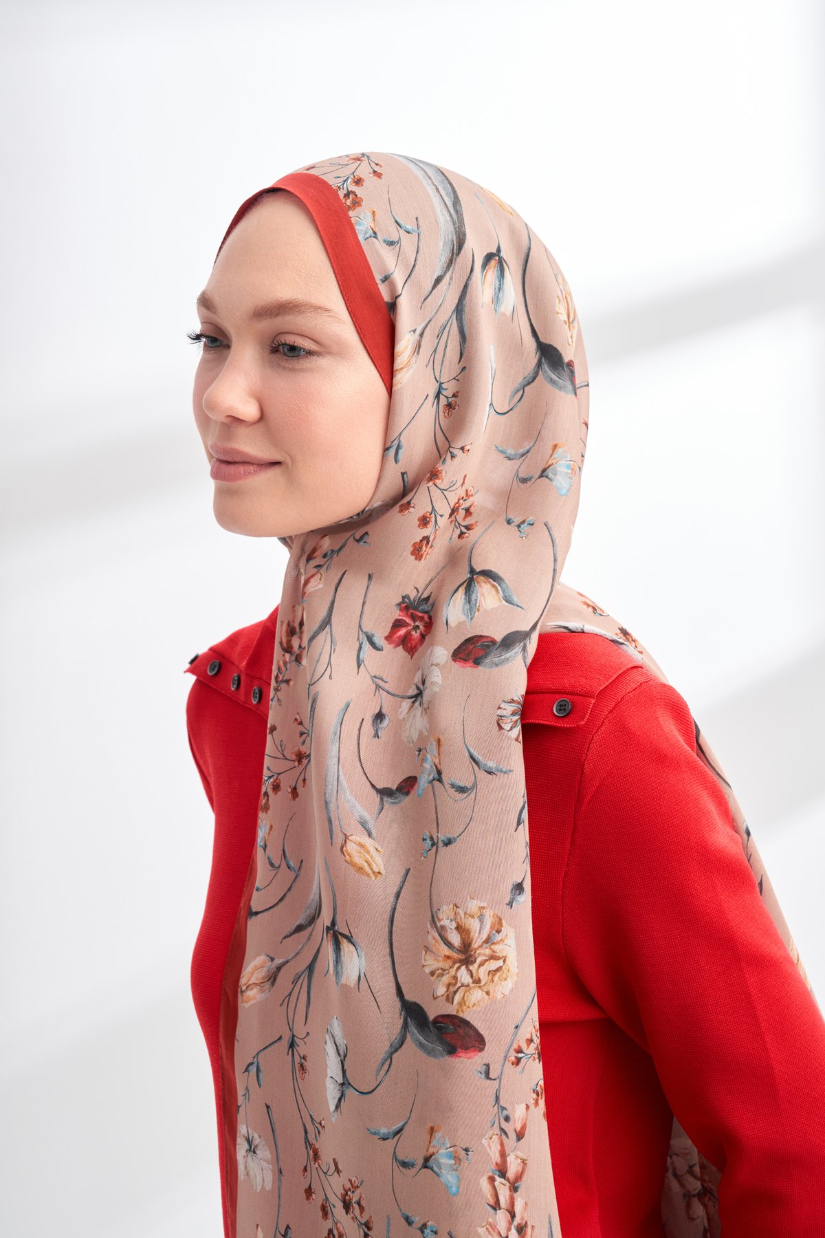 FLORAL ARCHIVE ROSALIE DESEN ŞAL - KİREMİT