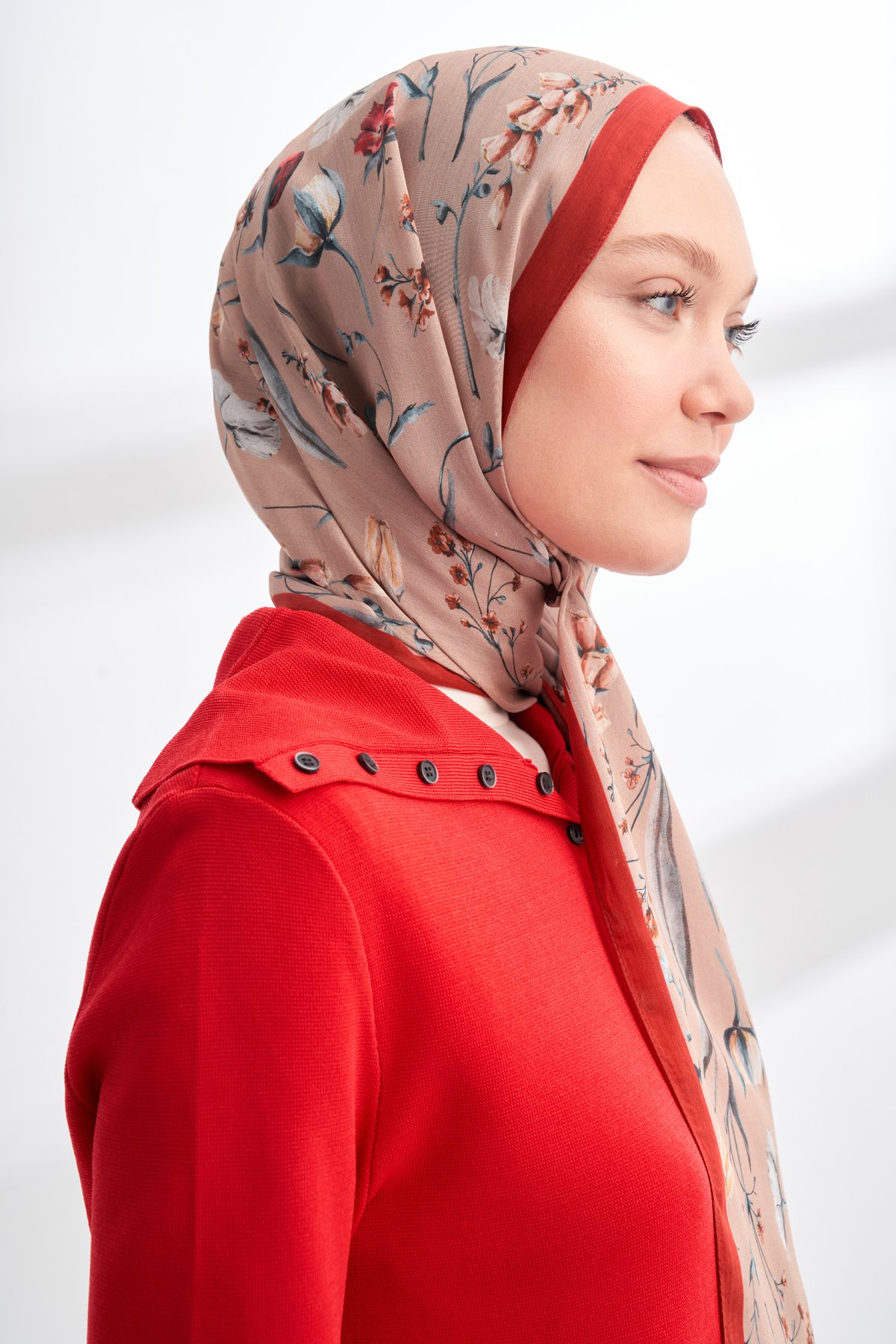 FLORAL ARCHIVE ROSALIE DESEN ŞAL - KİREMİT