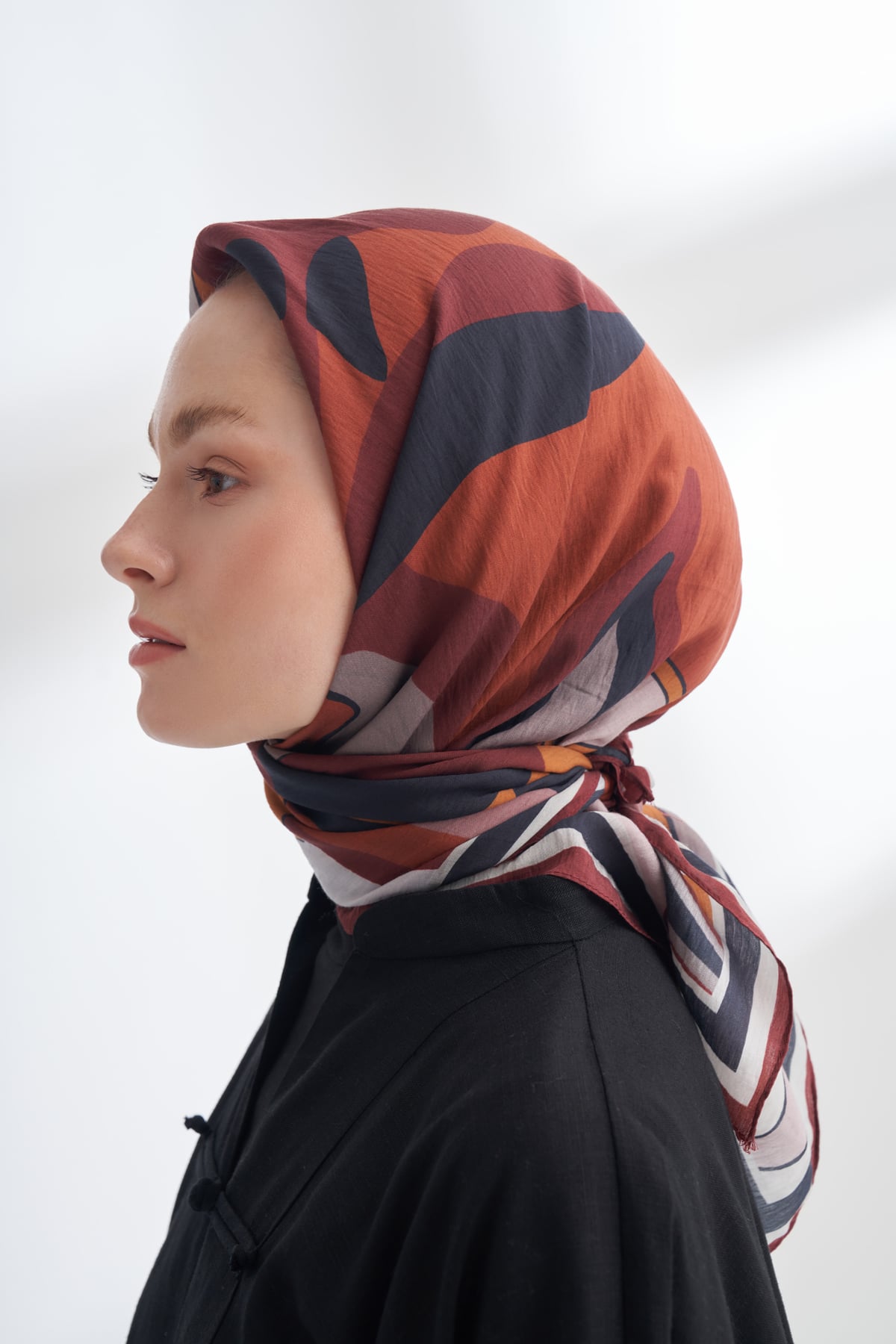 FLORAL MUSE DESEN THE TENCEL EDIT EŞARP - BORDO