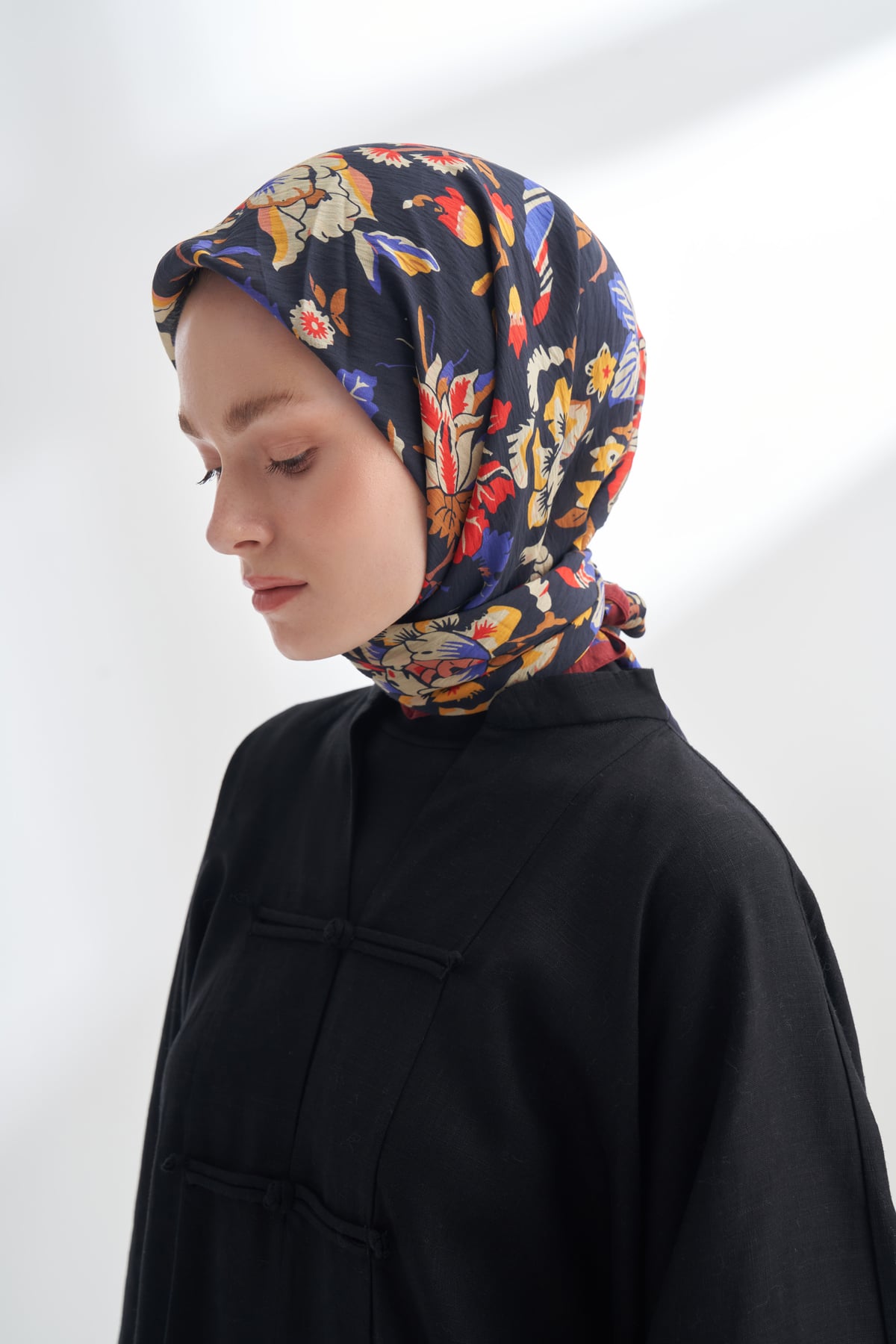 GARDEN MELODY DESEN THE TENCEL EDIT EŞARP - LACİVERT