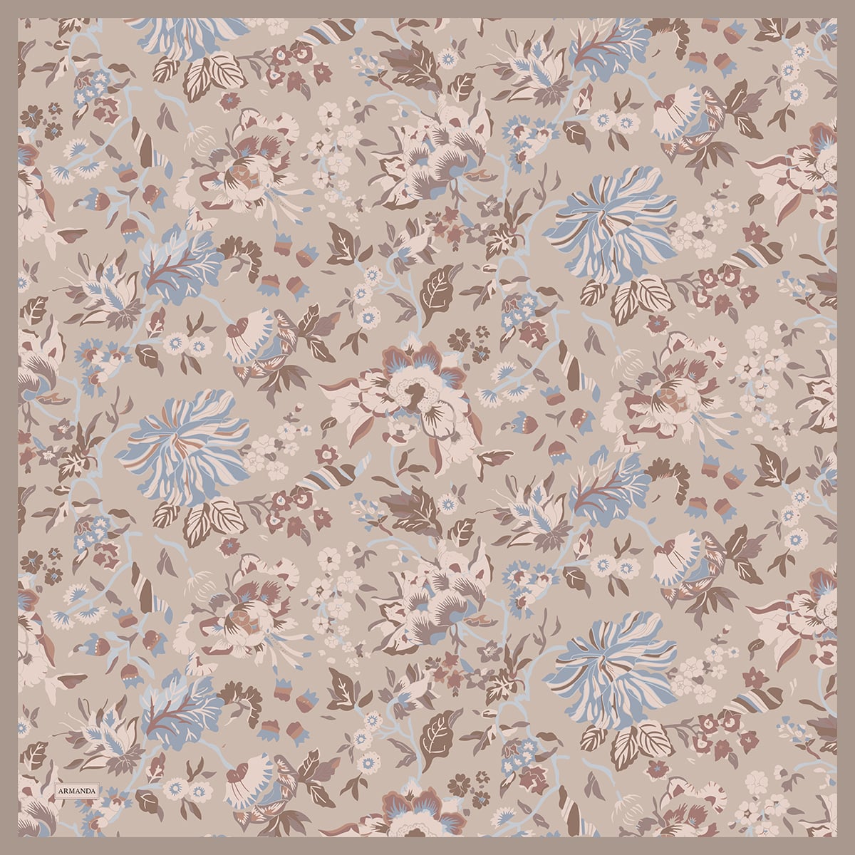 GARDEN MELODY DESEN THE TENCEL EDIT EŞARP - LATTE