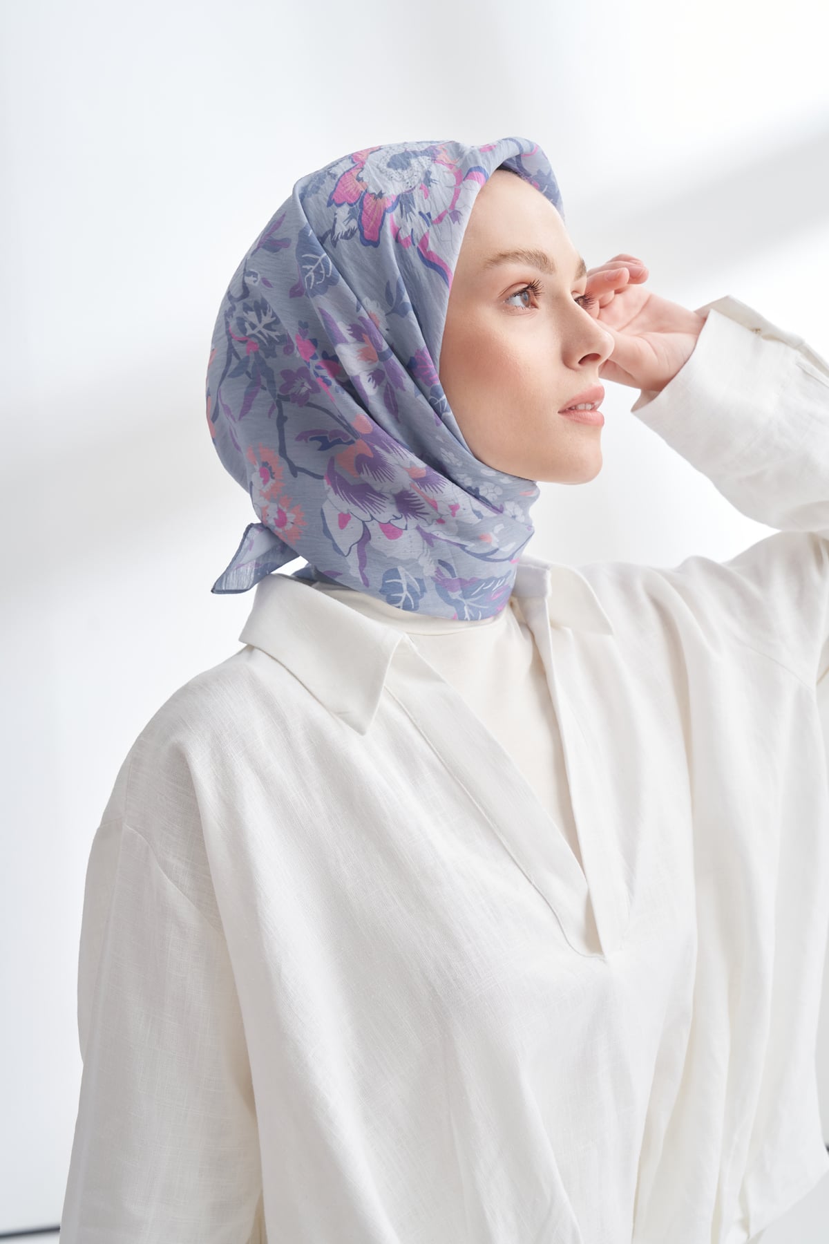 GARDEN MELODY DESEN THE TENCEL EDIT EŞARP - MAT LİLA