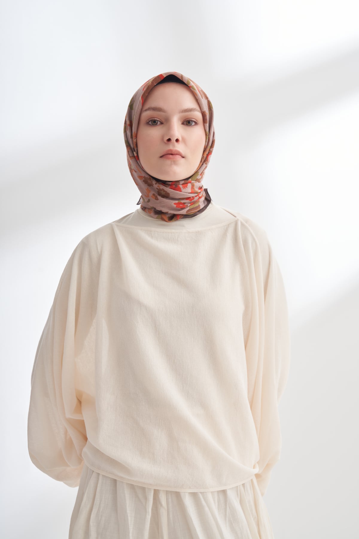 GARDEN MELODY DESEN THE TENCEL EDIT EŞARP - VİZON