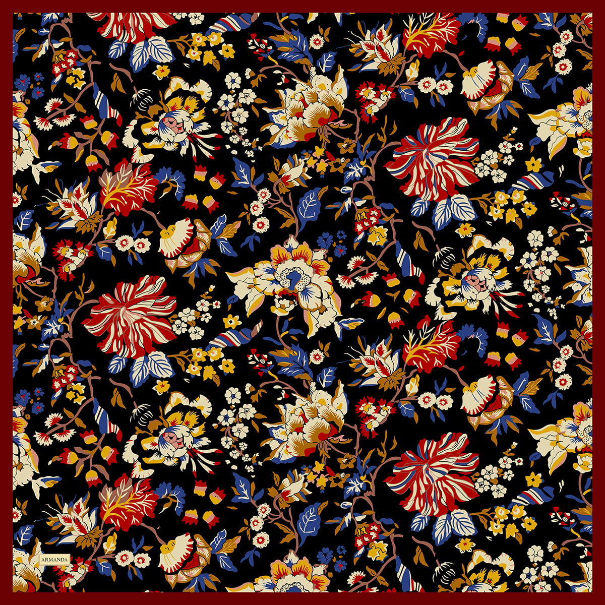 GARDEN MELODY DESEN THE TENCEL EDIT EŞARP - LACİVERT