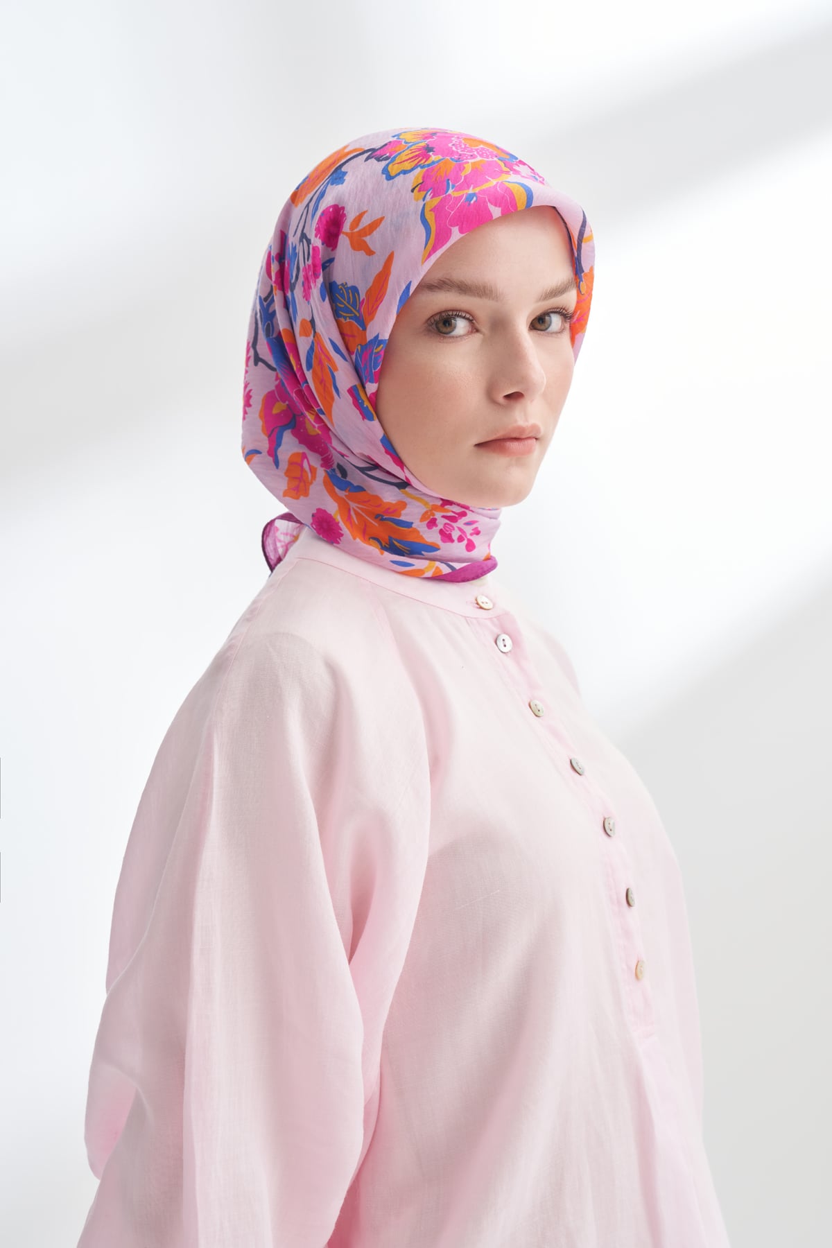GARDEN MELODY DESEN THE TENCEL EDIT EŞARP - FUŞYA