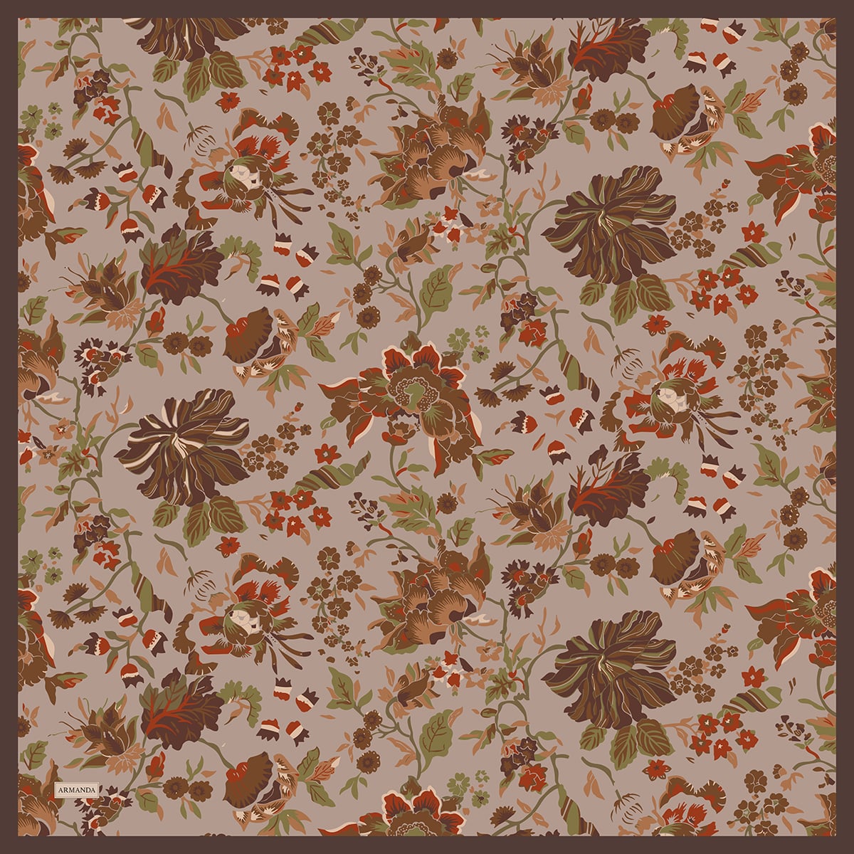 GARDEN MELODY DESEN THE TENCEL EDIT EŞARP - VİZON