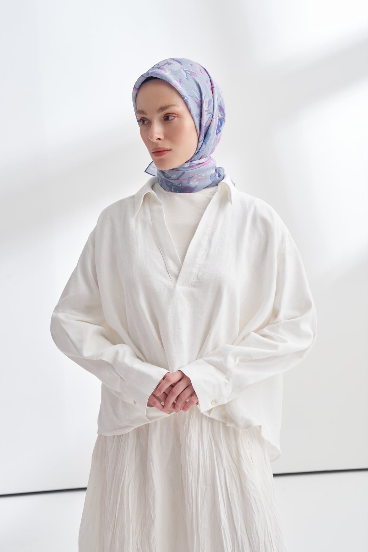 GARDEN MELODY DESEN THE TENCEL EDIT EŞARP - MAT LİLA