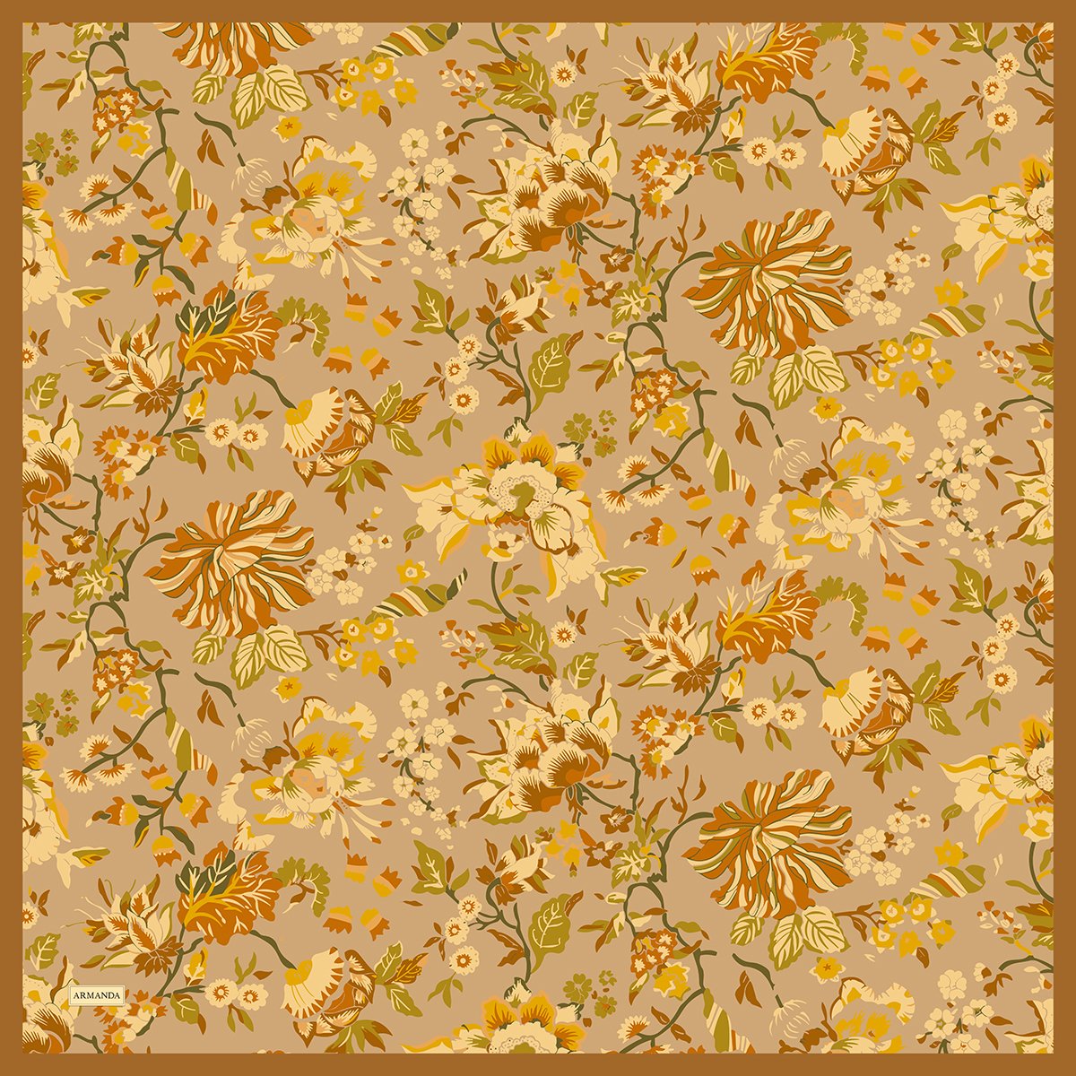 GARDEN MELODY DESEN THE TENCEL EDIT EŞARP - SAFRAN