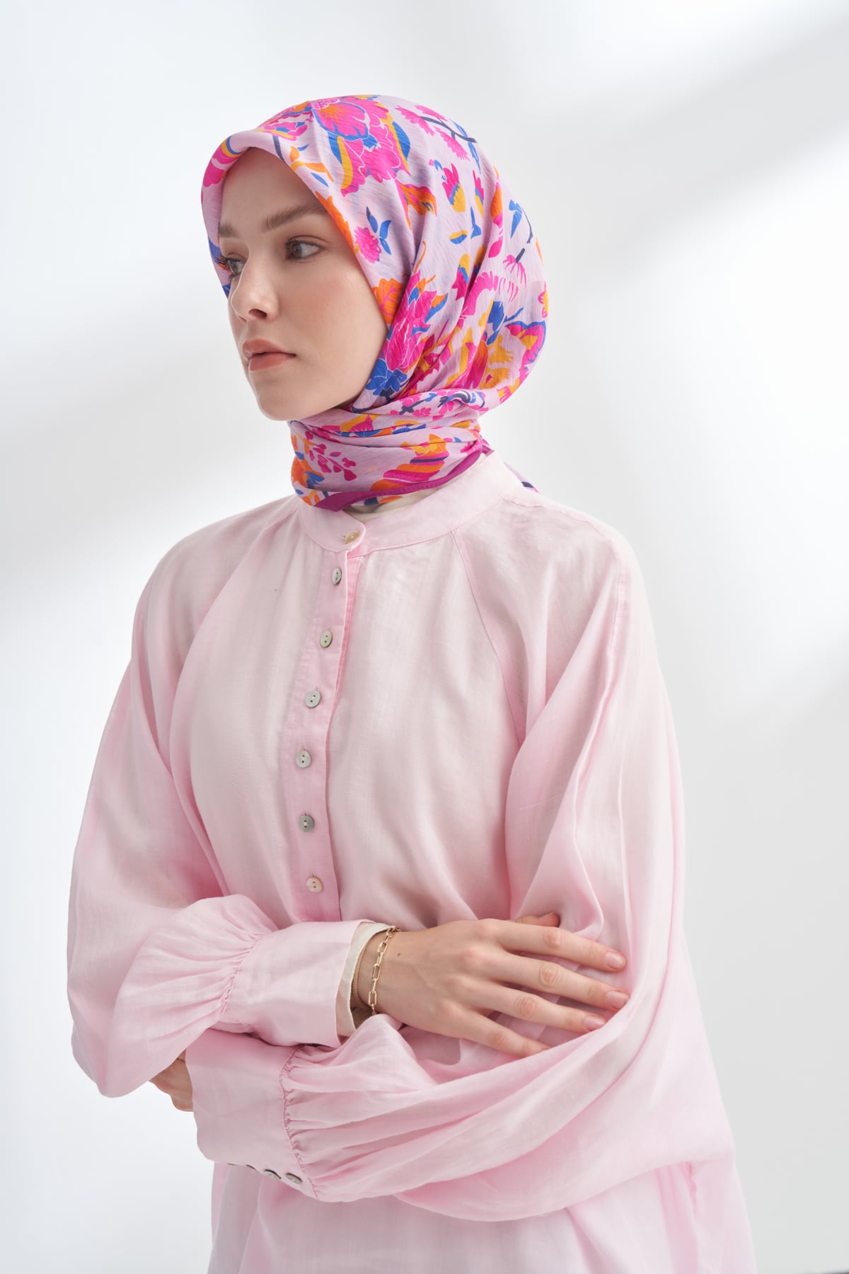 GARDEN MELODY DESEN THE TENCEL EDIT EŞARP - FUŞYA