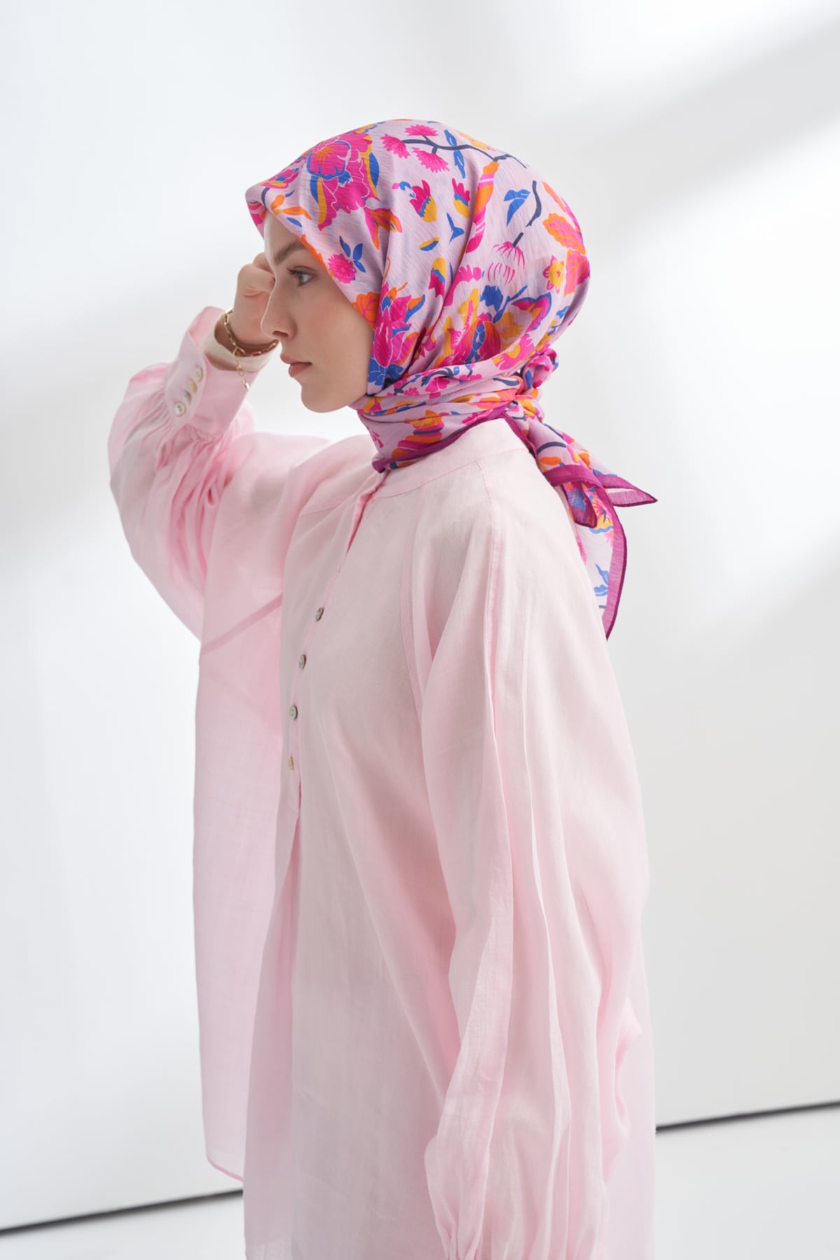 GARDEN MELODY DESEN THE TENCEL EDIT EŞARP - FUŞYA