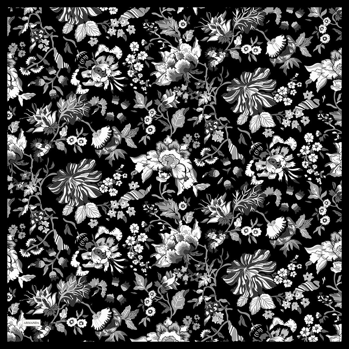 GARDEN MELODY DESEN THE TENCEL EDIT EŞARP - SİYAH
