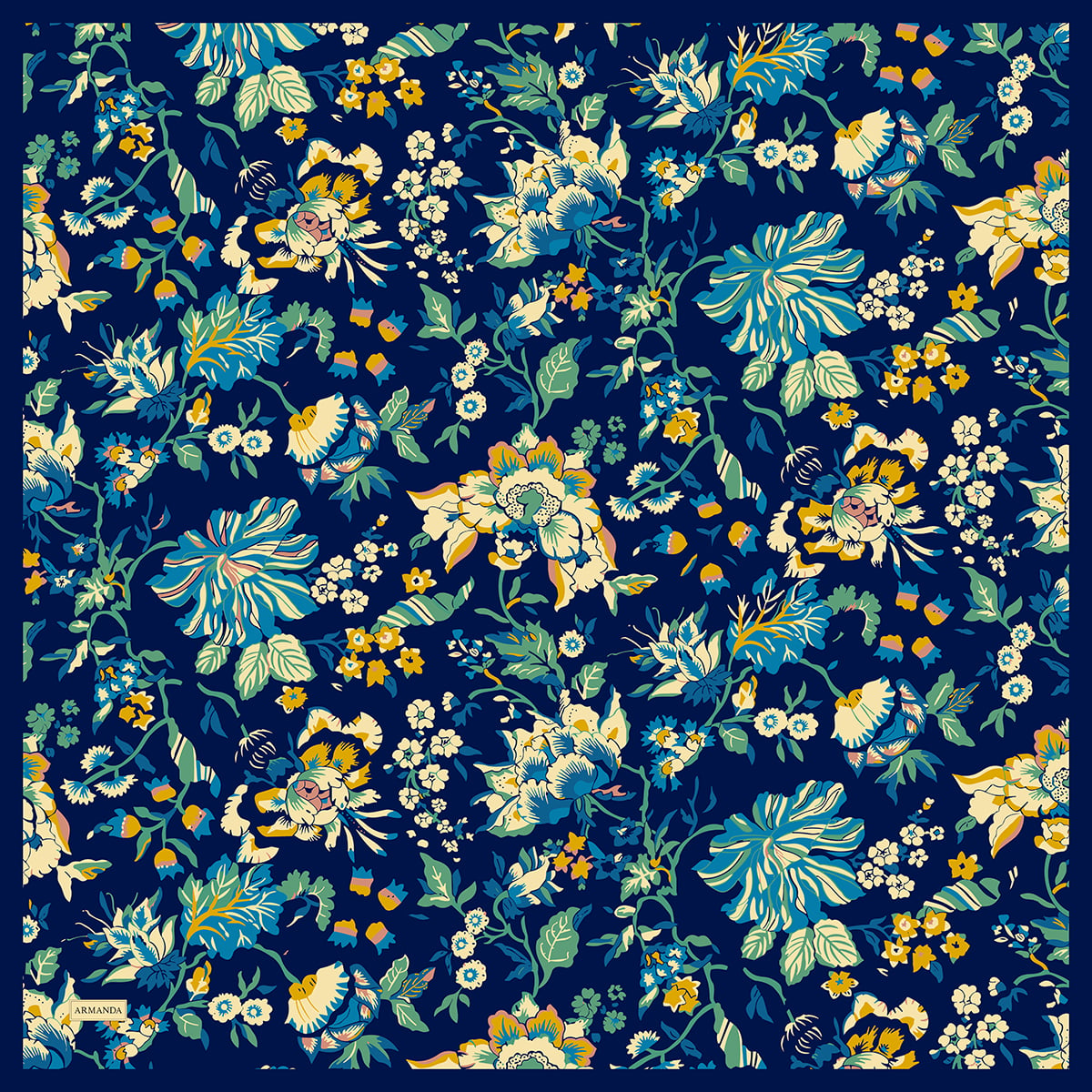 GARDEN MELODY DESEN THE TENCEL EDIT EŞARP - GECE MAVİSİ