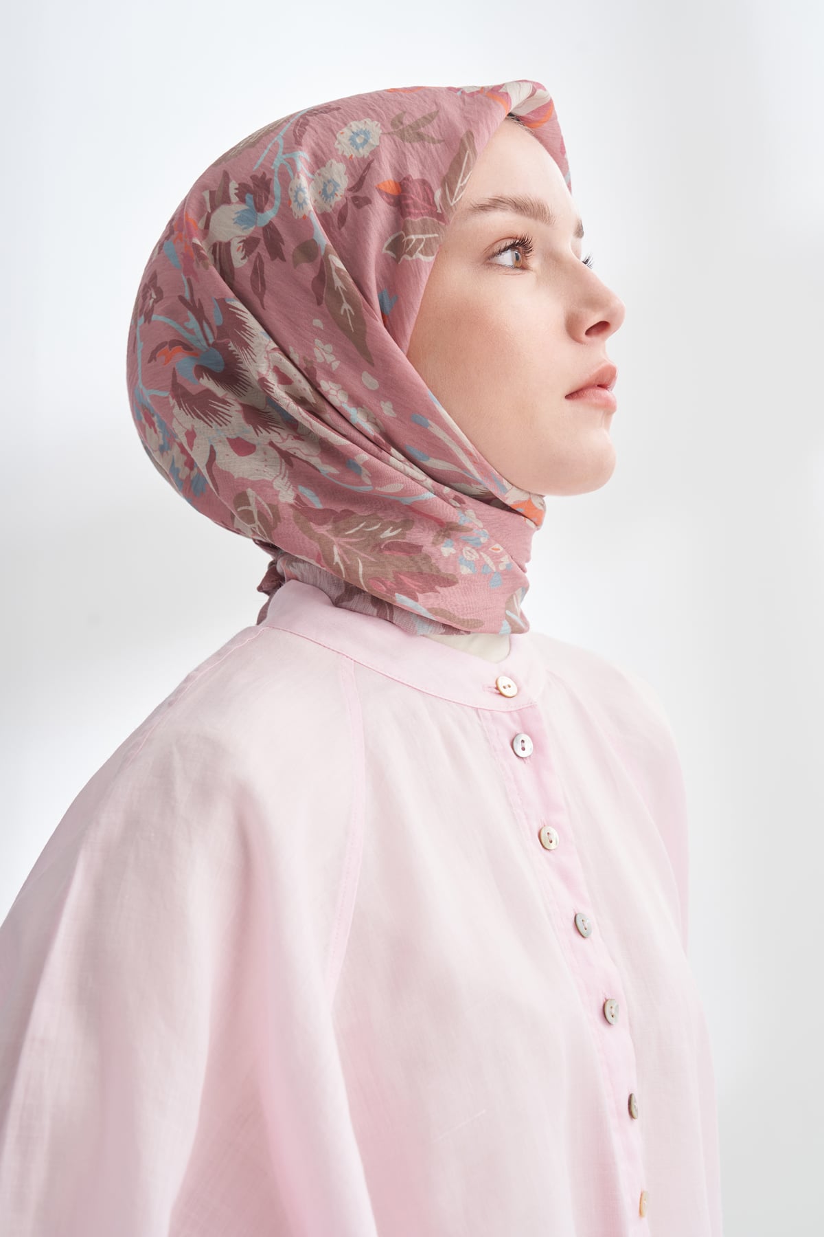 GARDEN MELODY DESEN THE TENCEL EDIT EŞARP - PUDRA