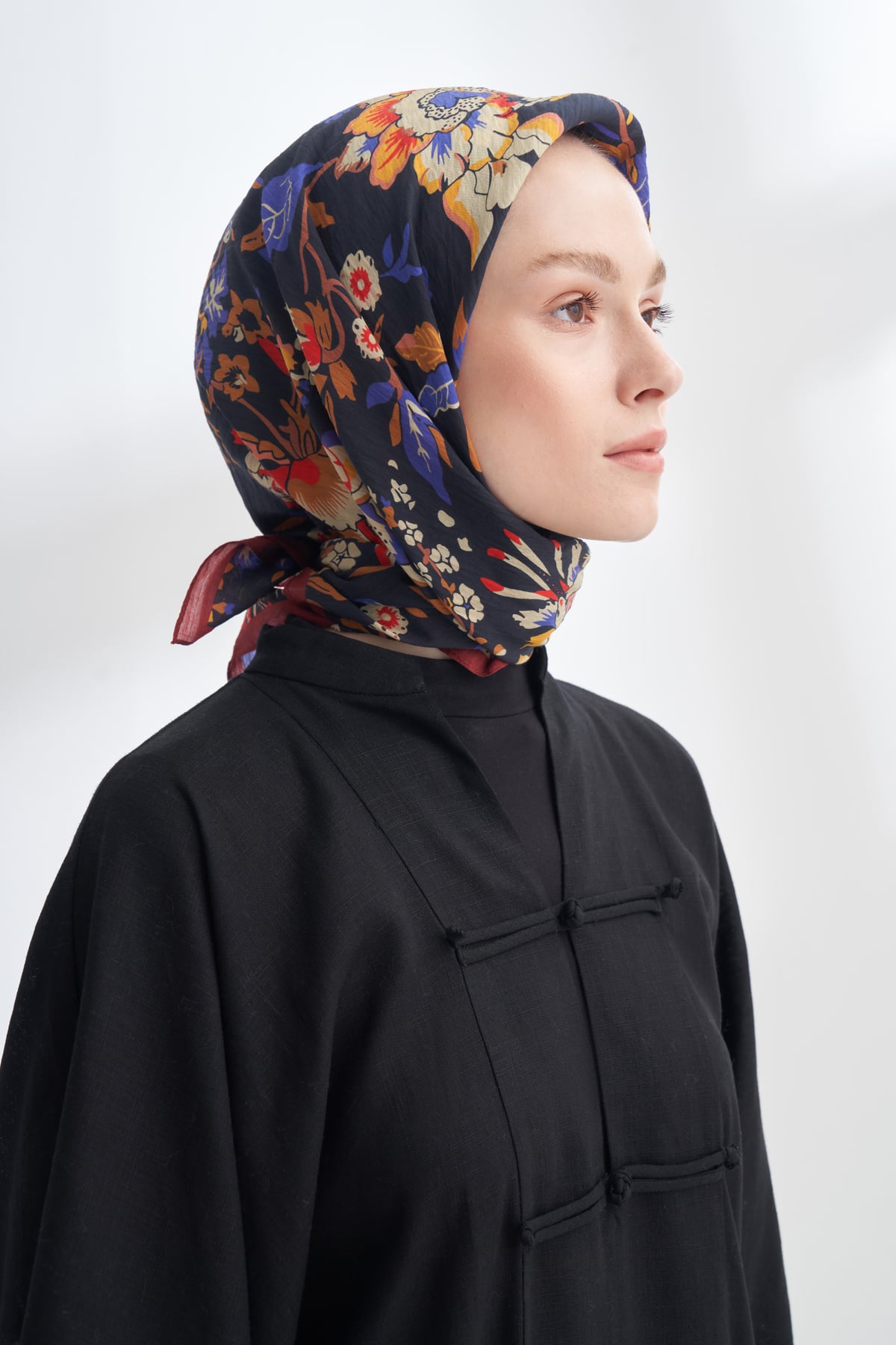 GARDEN MELODY DESEN THE TENCEL EDIT EŞARP - LACİVERT