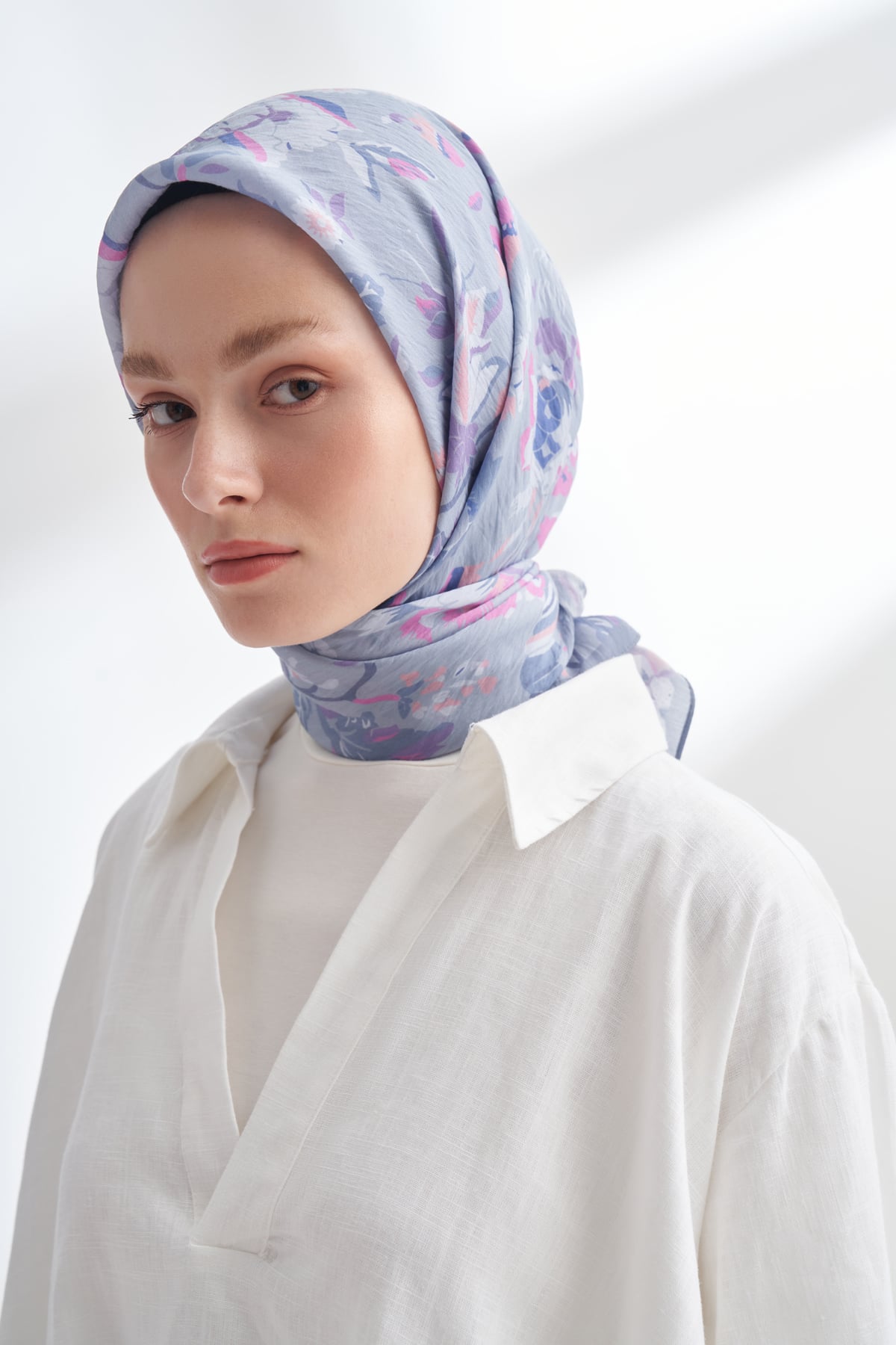 GARDEN MELODY DESEN THE TENCEL EDIT EŞARP - MAT LİLA