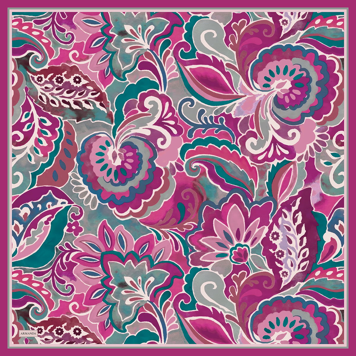HERITAGE DESEN THE TENCEL EDIT EŞARP  - FUŞYA