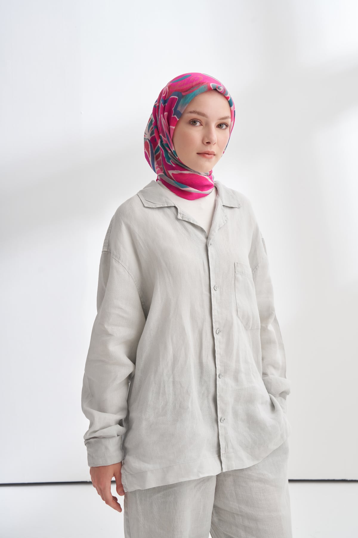 HERITAGE DESEN THE TENCEL EDIT EŞARP  - FUŞYA