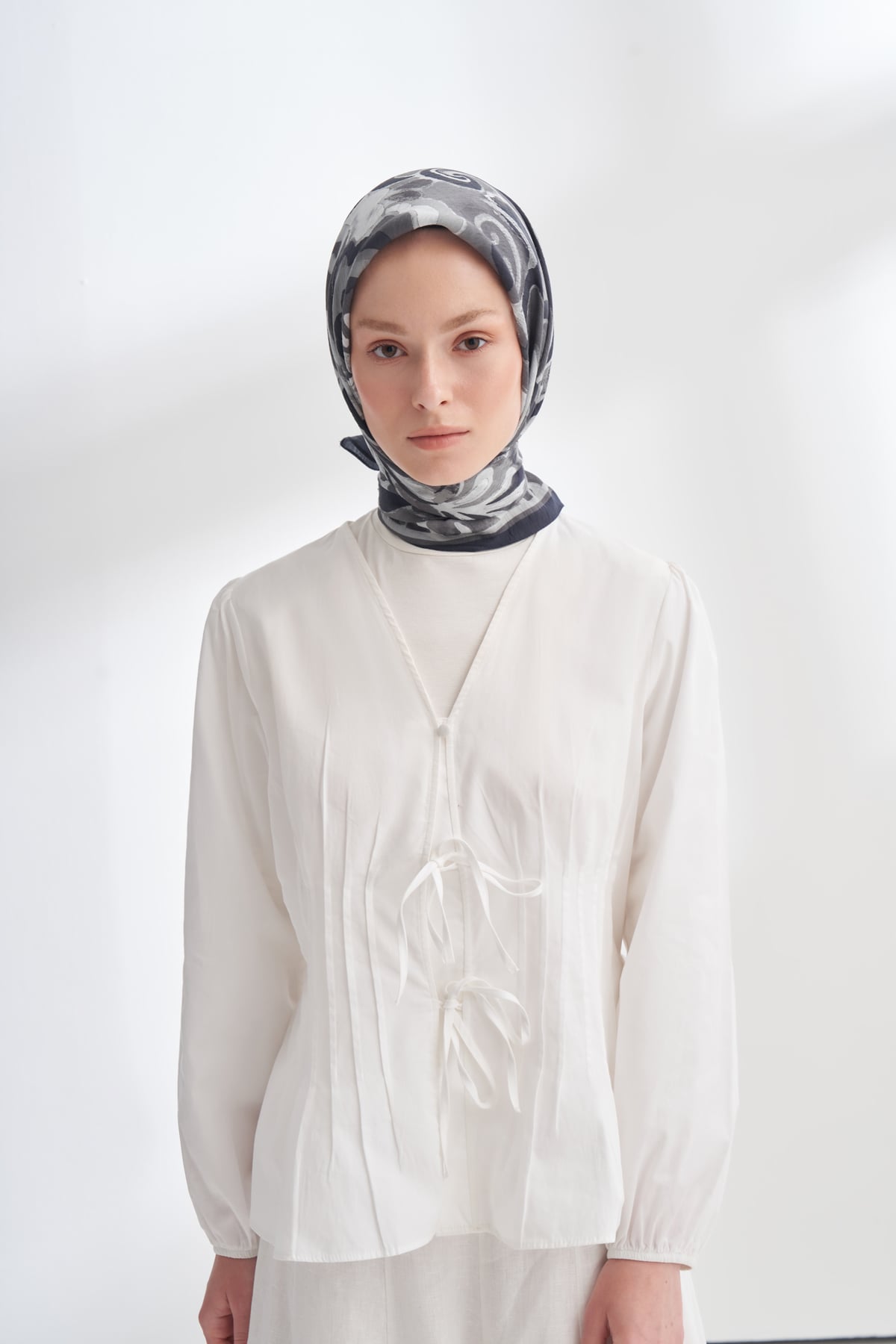 HERITAGE DESEN THE TENCEL EDIT EŞARP  - SİYAH - GRİ