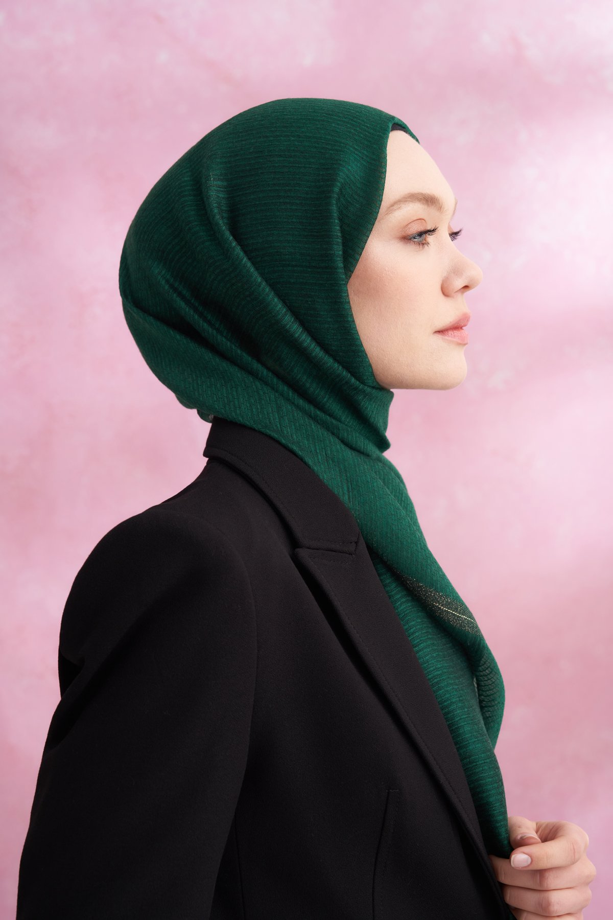 İPEKLİ PEONY ŞAL - ZÜMRÜT