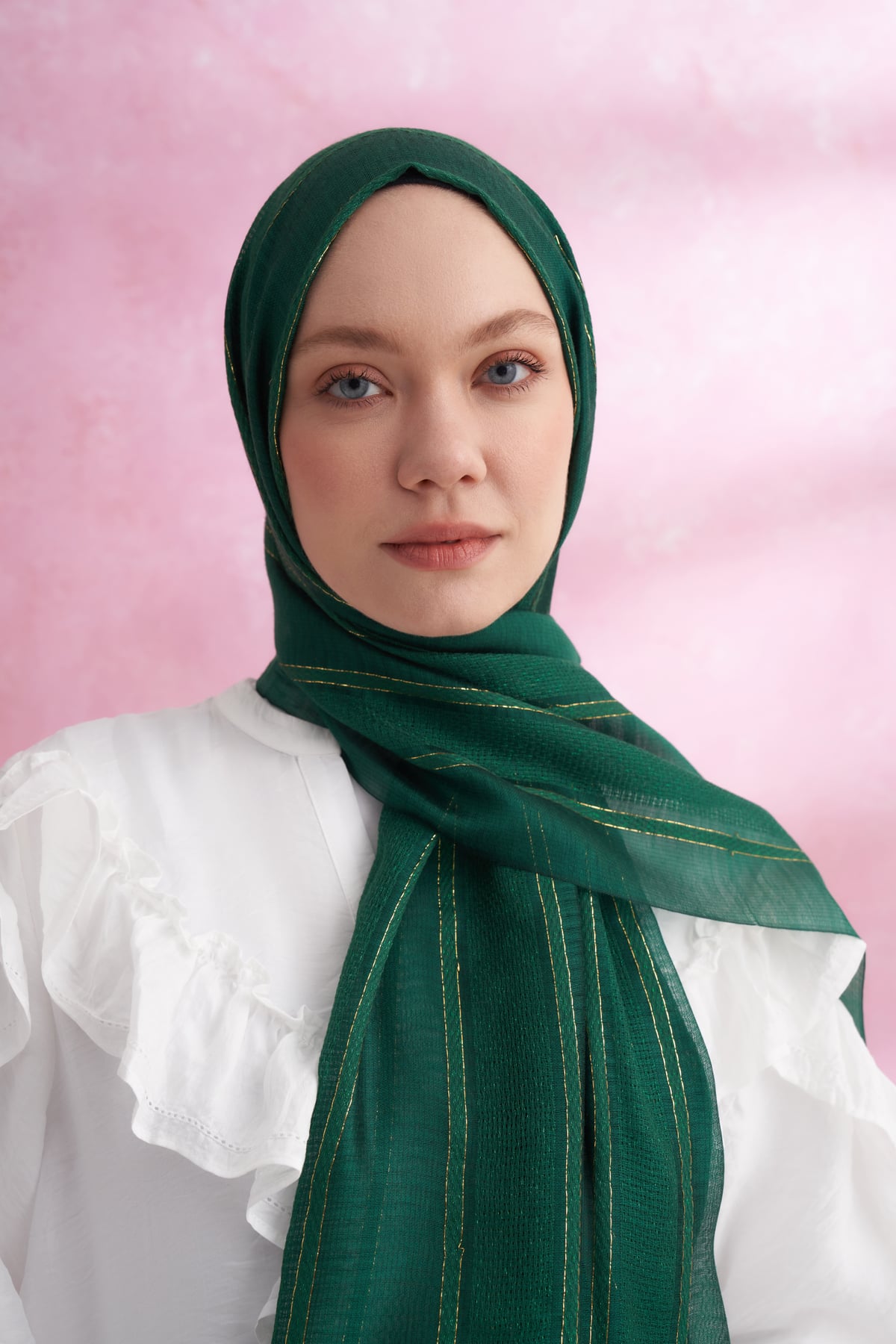 İPEKLİ RUBY ŞAL - ZÜMRÜT