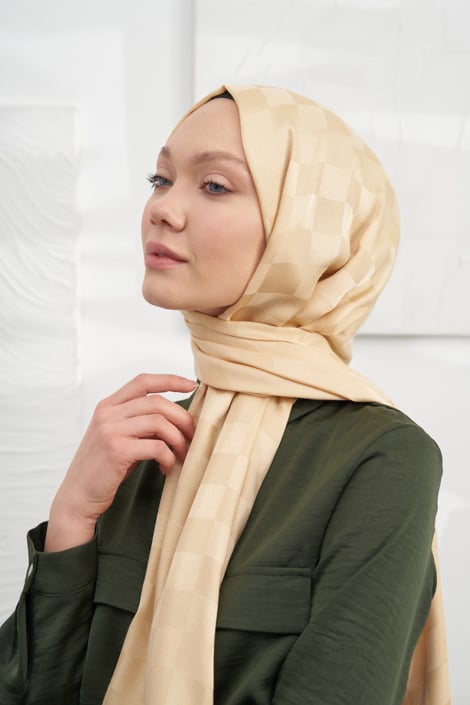 İTALYAN JAKAR DAMA DESEN ŞAL - DORE