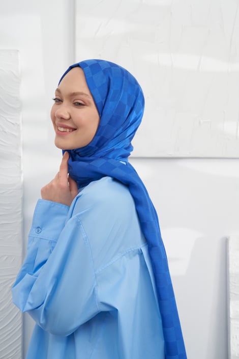 İTALYAN JAKAR DAMA DESEN ŞAL - SAKS