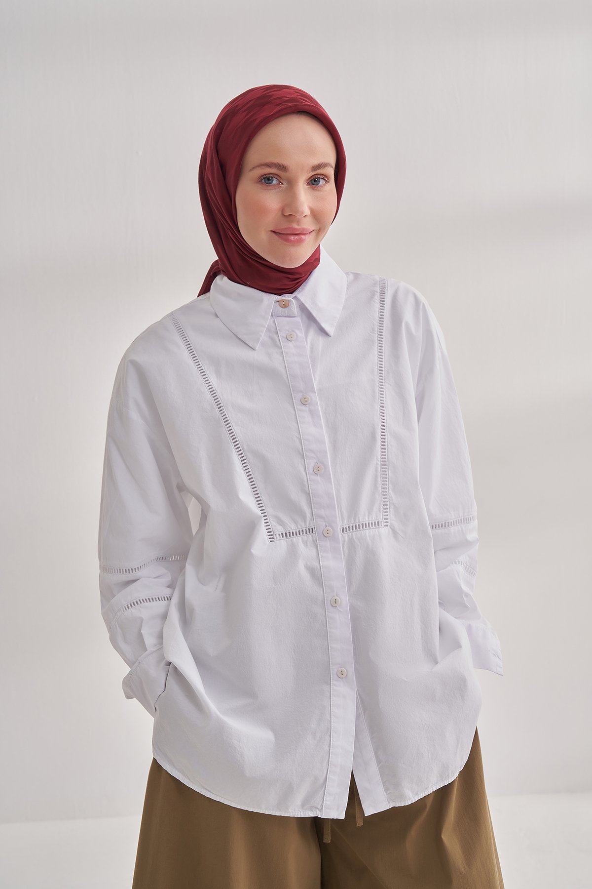 İTALYAN JAKAR KAZAYAĞI DESEN EŞARP - BORDO