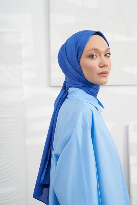 İTALYAN JAKAR KAZAYAĞI DESEN ŞAL - SAKS